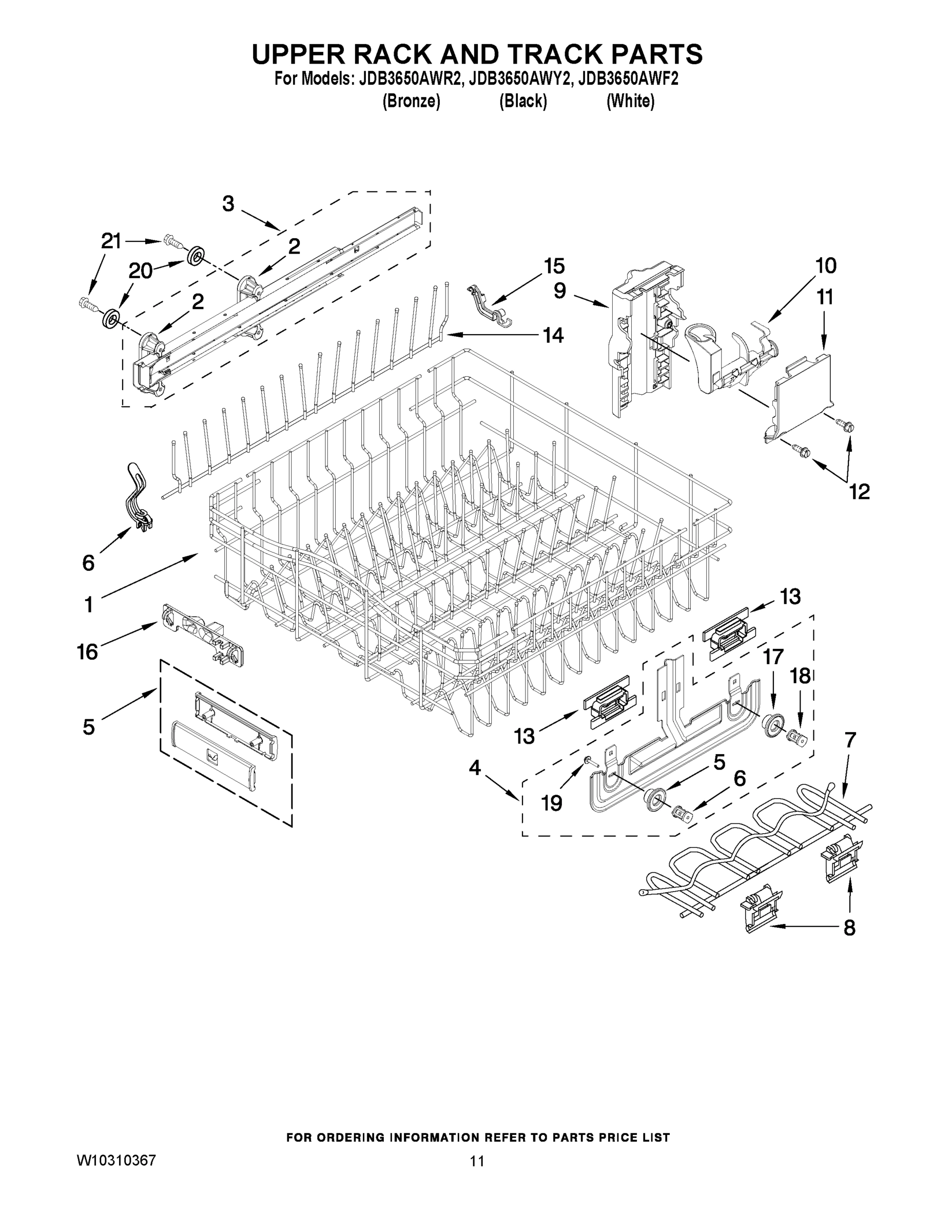 09 - UPPER RACK AND TRACK PARTS