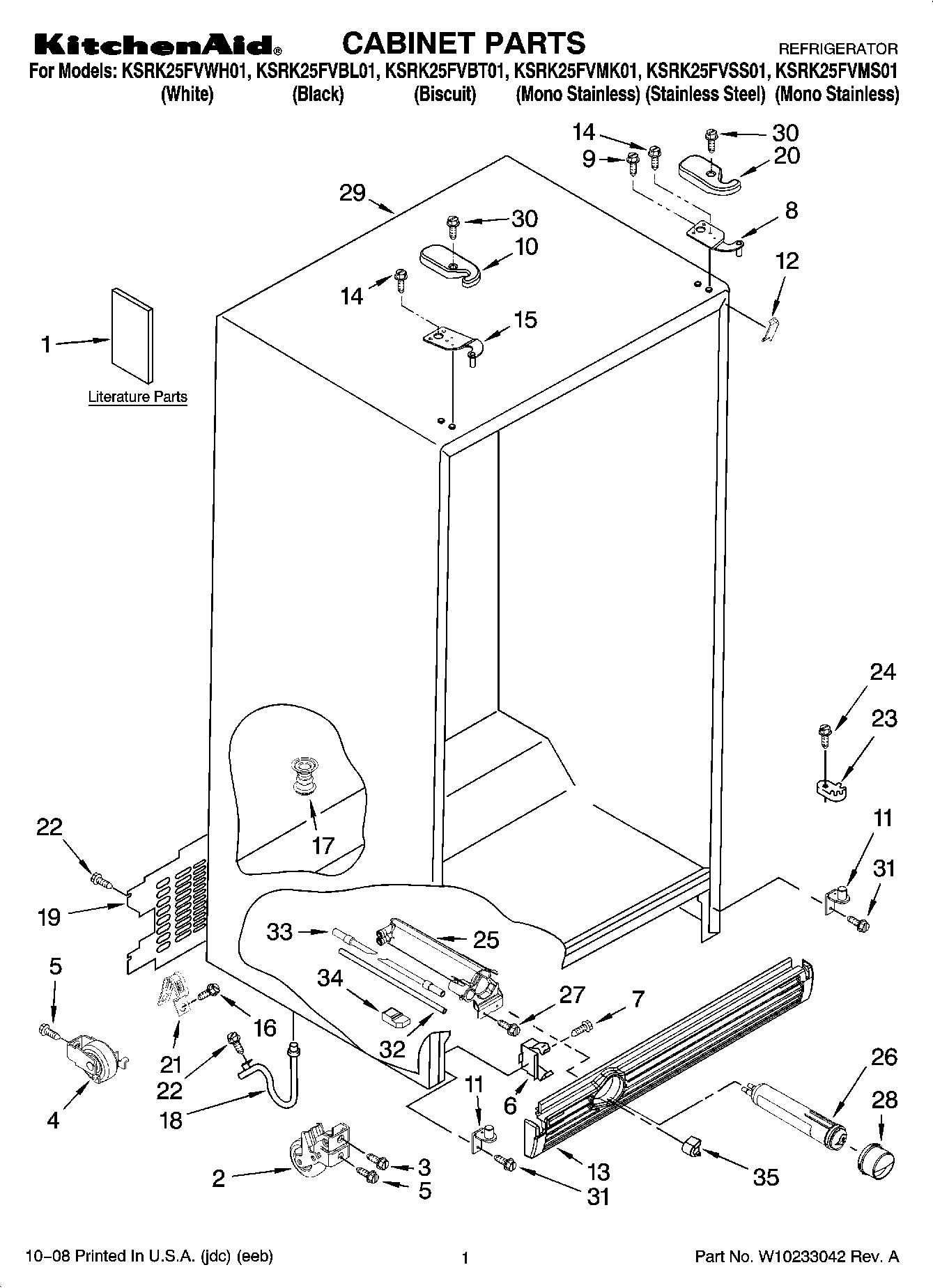 01 - CABINET PARTS
