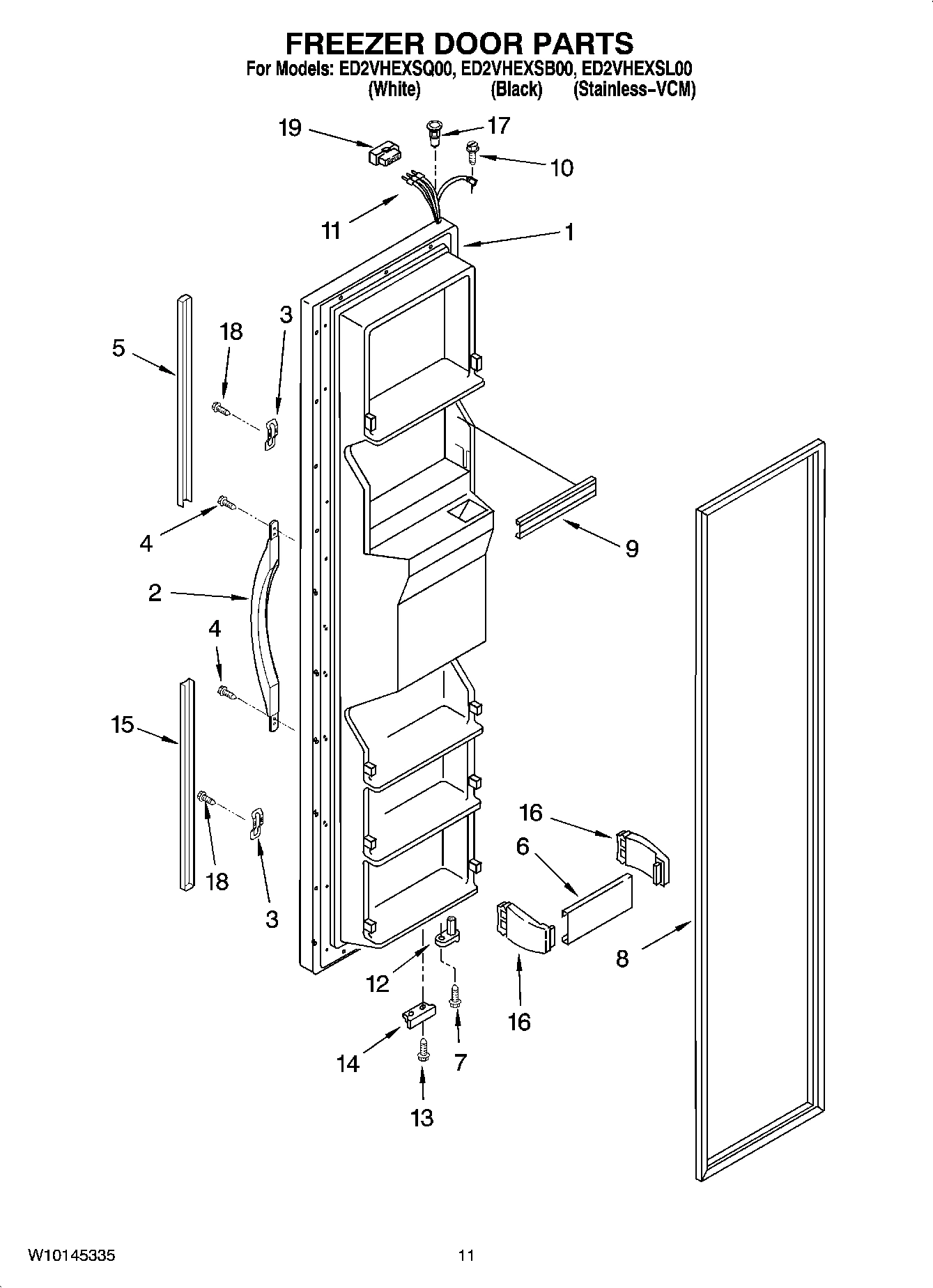 07 - FREEZER DOOR PARTS