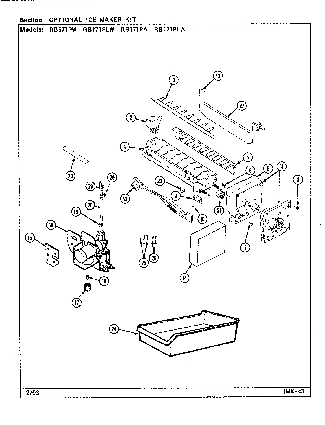 05 - OPTIONAL ICE MAKER KIT