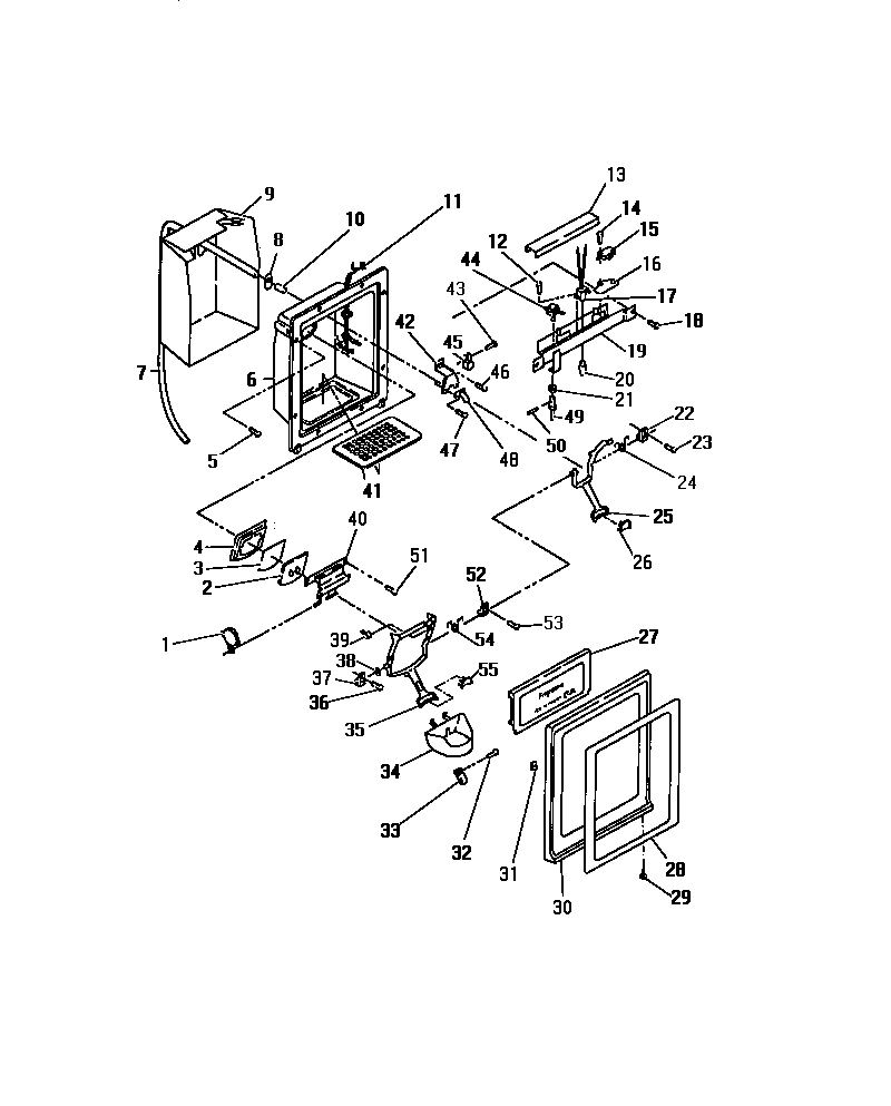 10 - FREEZER COMPARTMENT DOOR, DISPENSE
