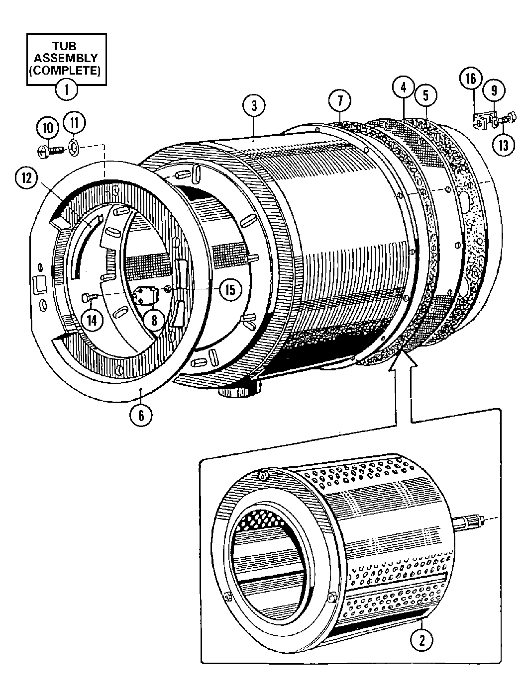 08 - BASKET & OUTER SHELL ASSEMBLY