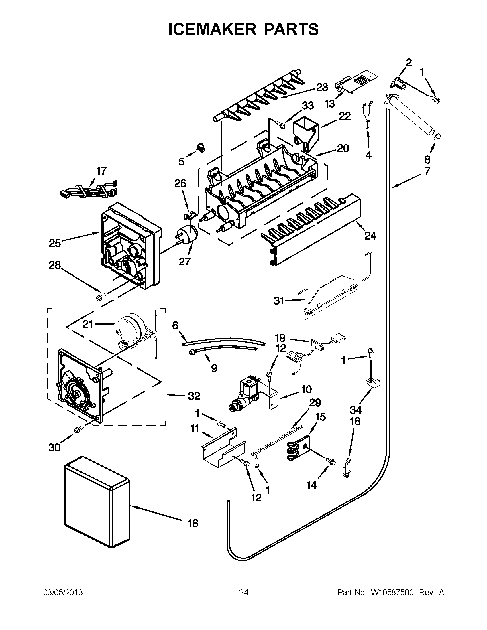 12 - ICEMAKER PARTS