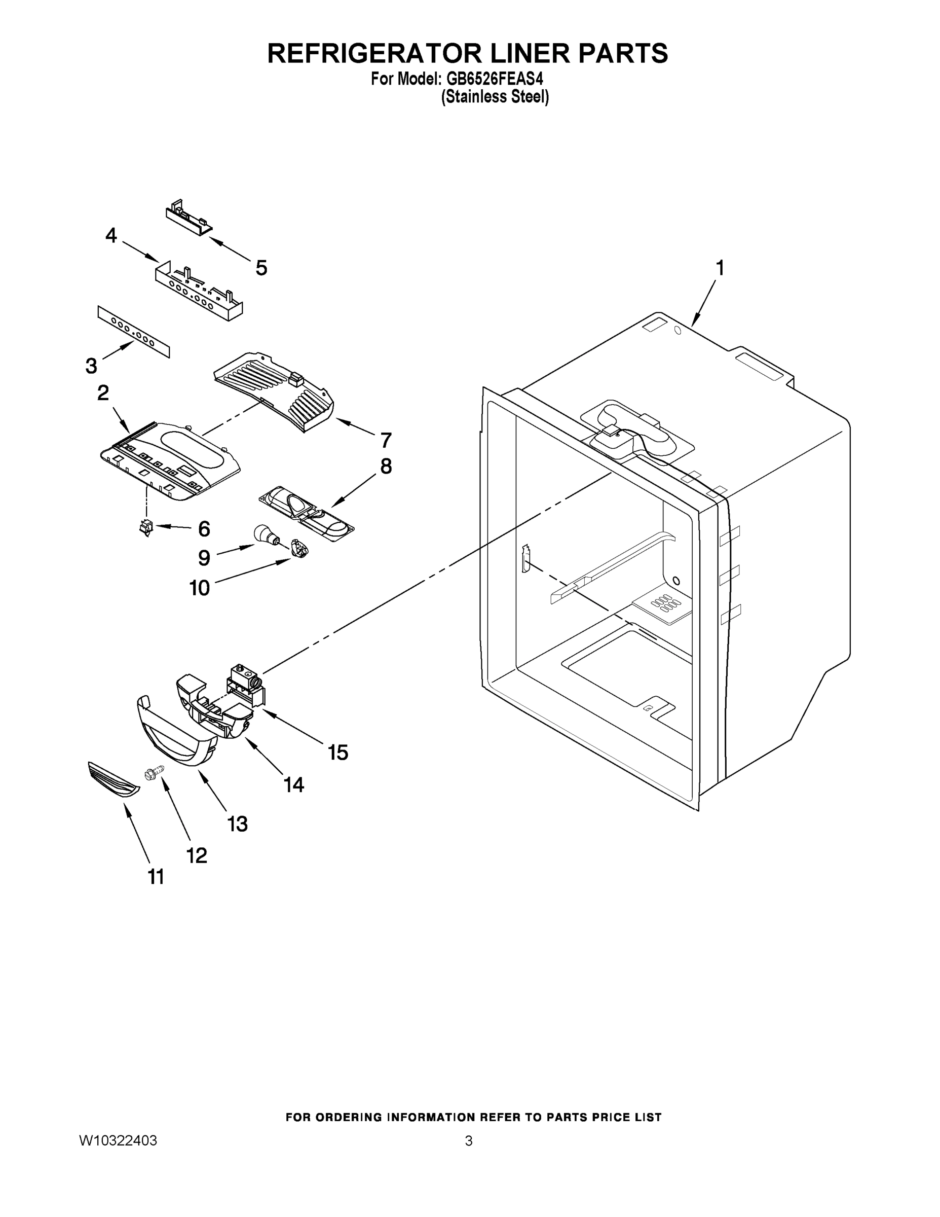 02 - REFRIGERATOR LINER PARTS