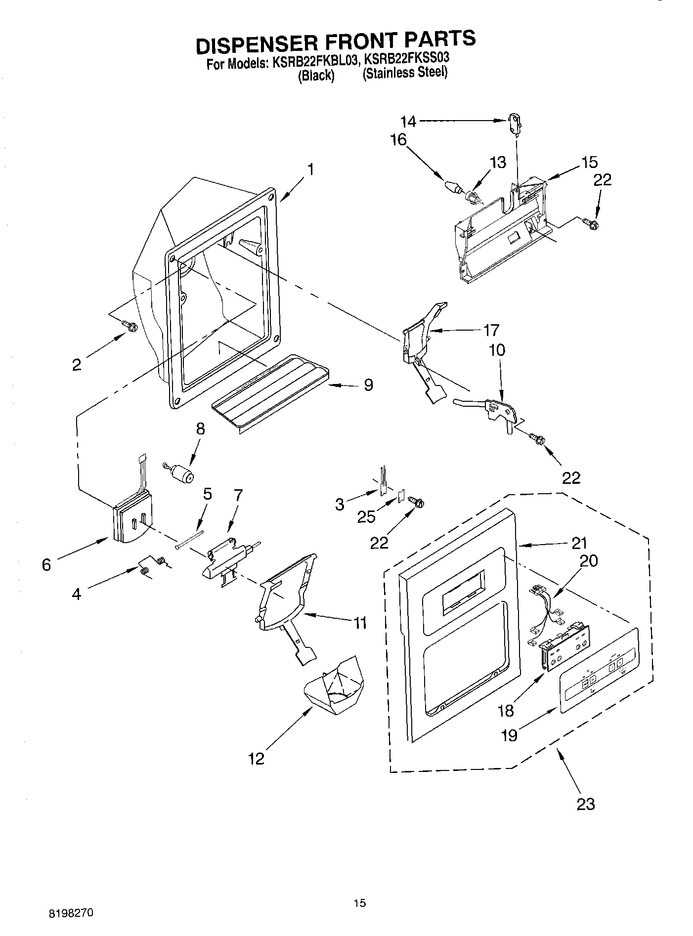 09 - DISPENSER FRONT PARTS