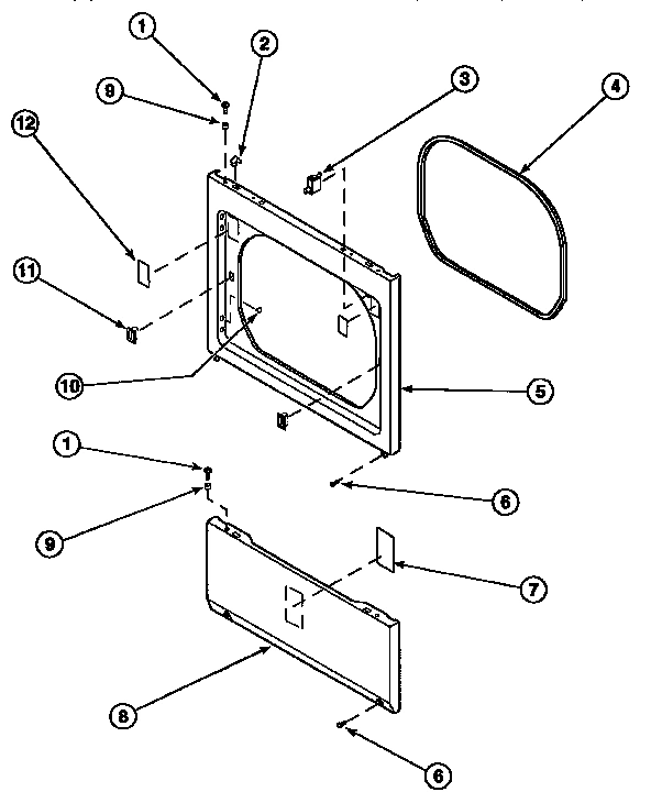 14 - LOWER ACCESS PANEL, FRONT PANEL AND SEAL