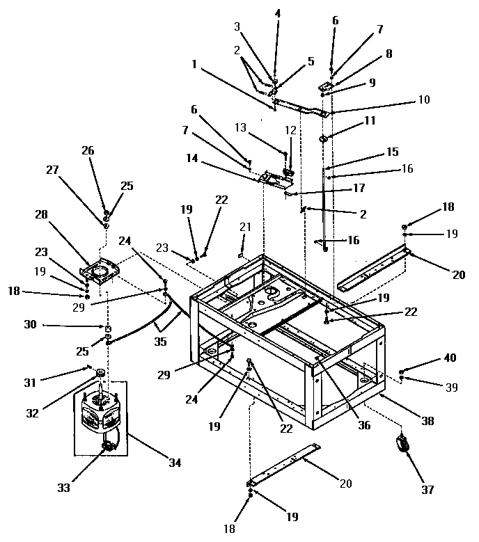 09 - WASH MOTOR AND FRAME