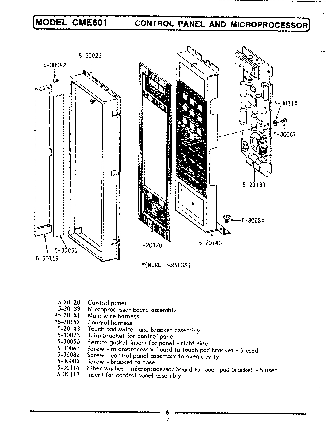 05 - CONTROL PANEL & MICROPROCESSOR (CME601)