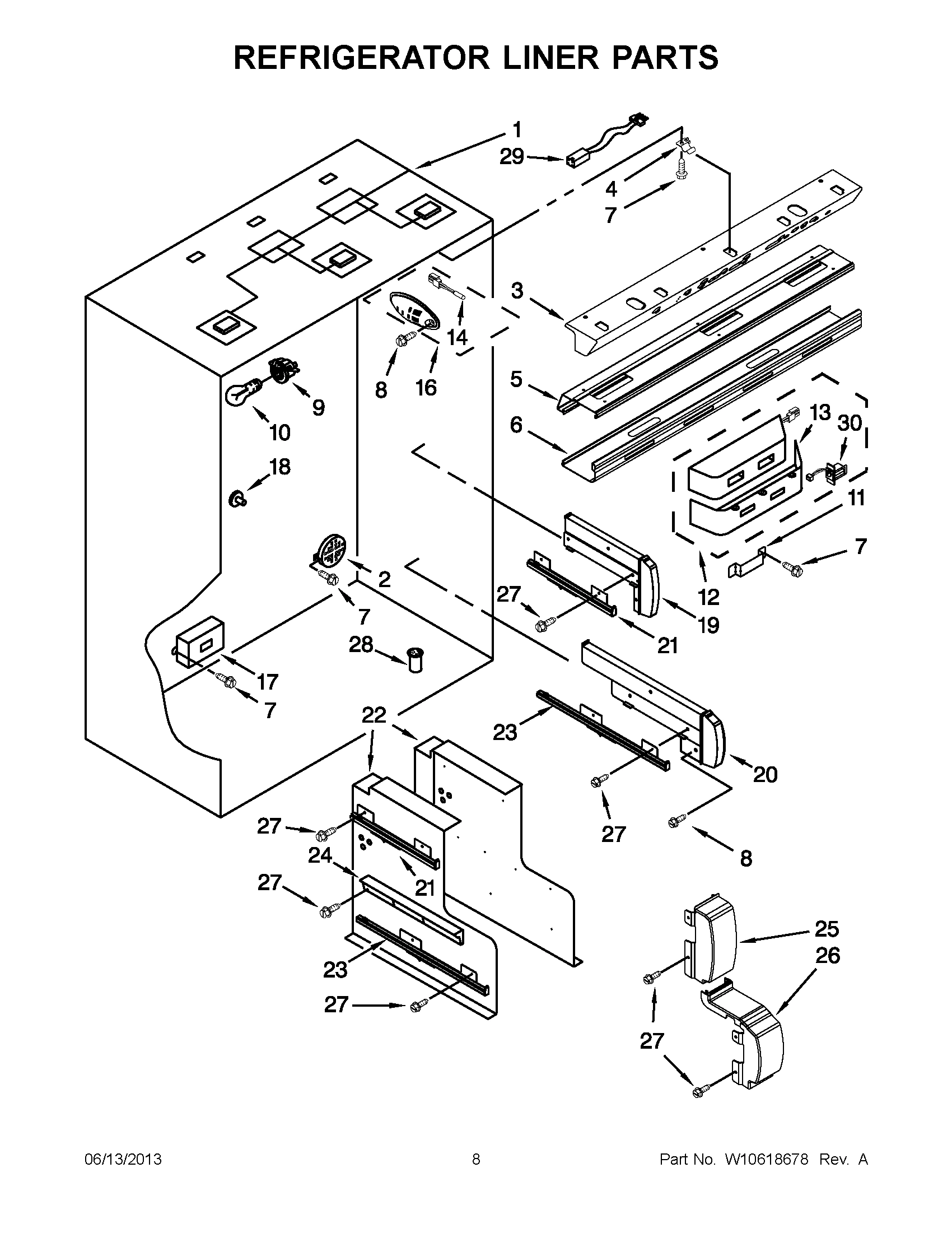 04 - REFRIGERATOR LINER PARTS