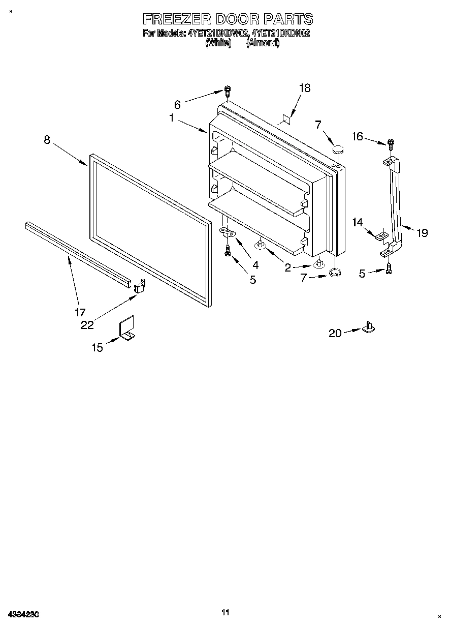 06 - FREEZER DOOR, LIT/OPTIONAL
