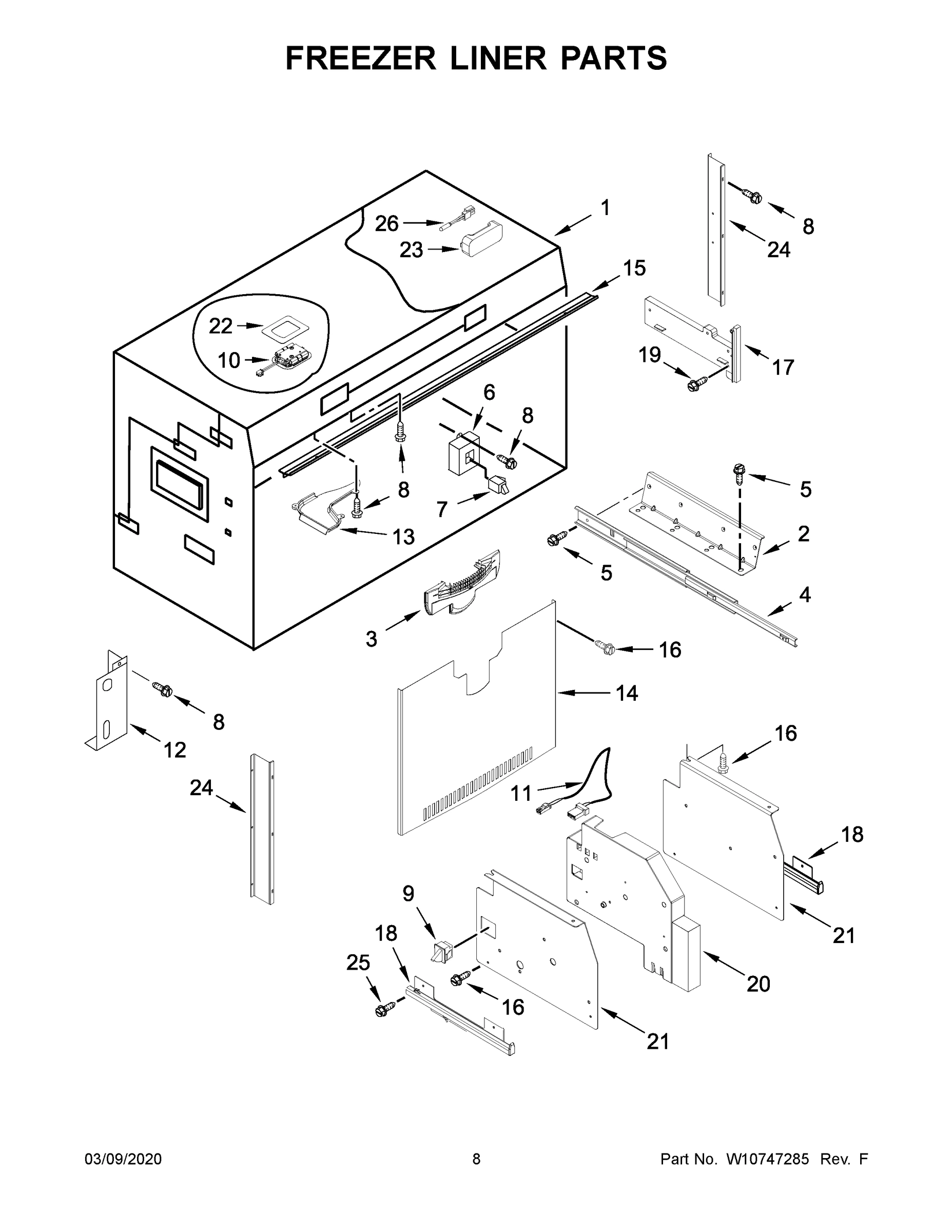 05 - FREEZER LINER PARTS