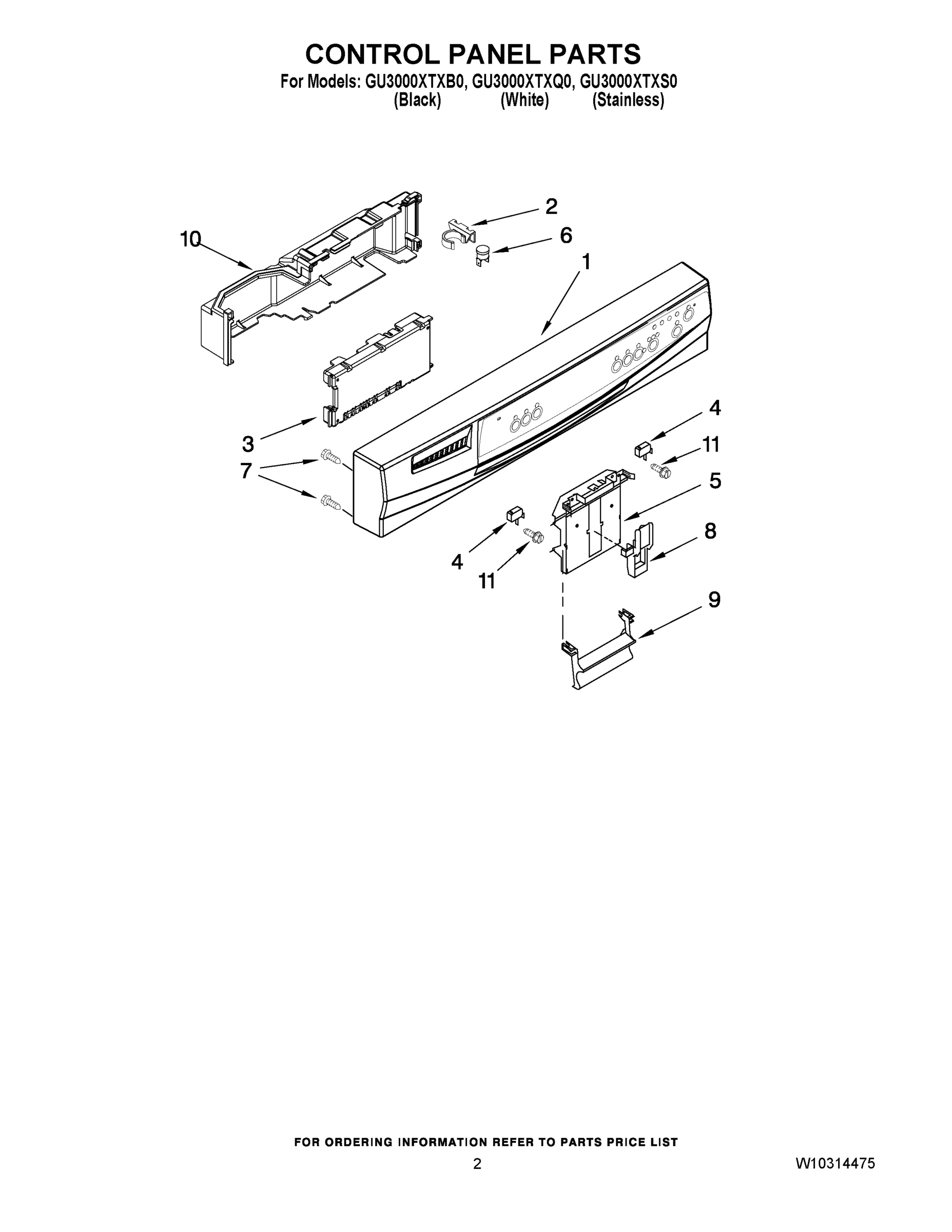 02 - CONTROL PANEL PARTS