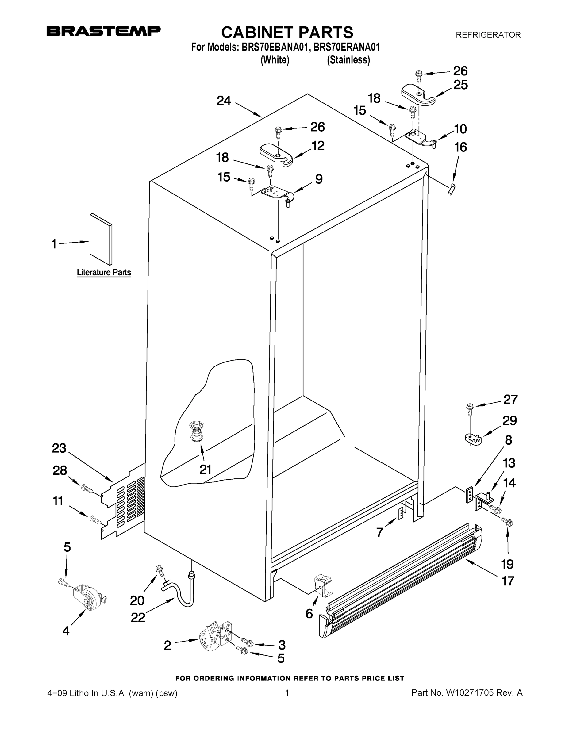 01 - CABINET PARTS