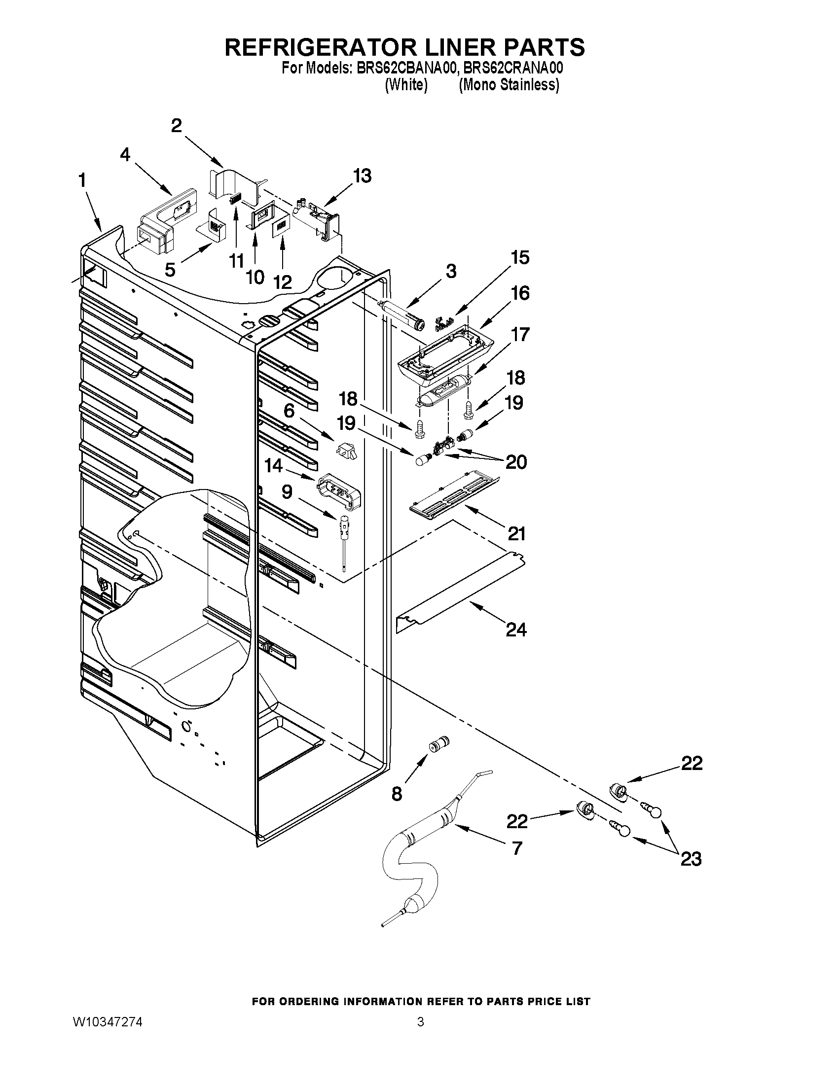 02 - REFRIGERATOR LINER PARTS