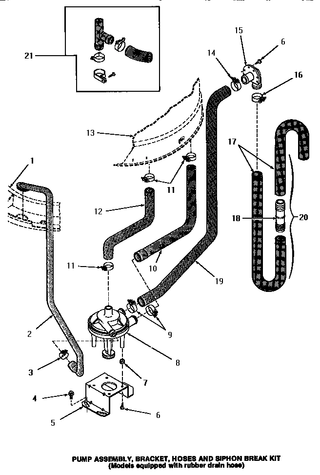 18 - PUMP ASSY/BRKT/HOSES & SIPHON BREAK KIT