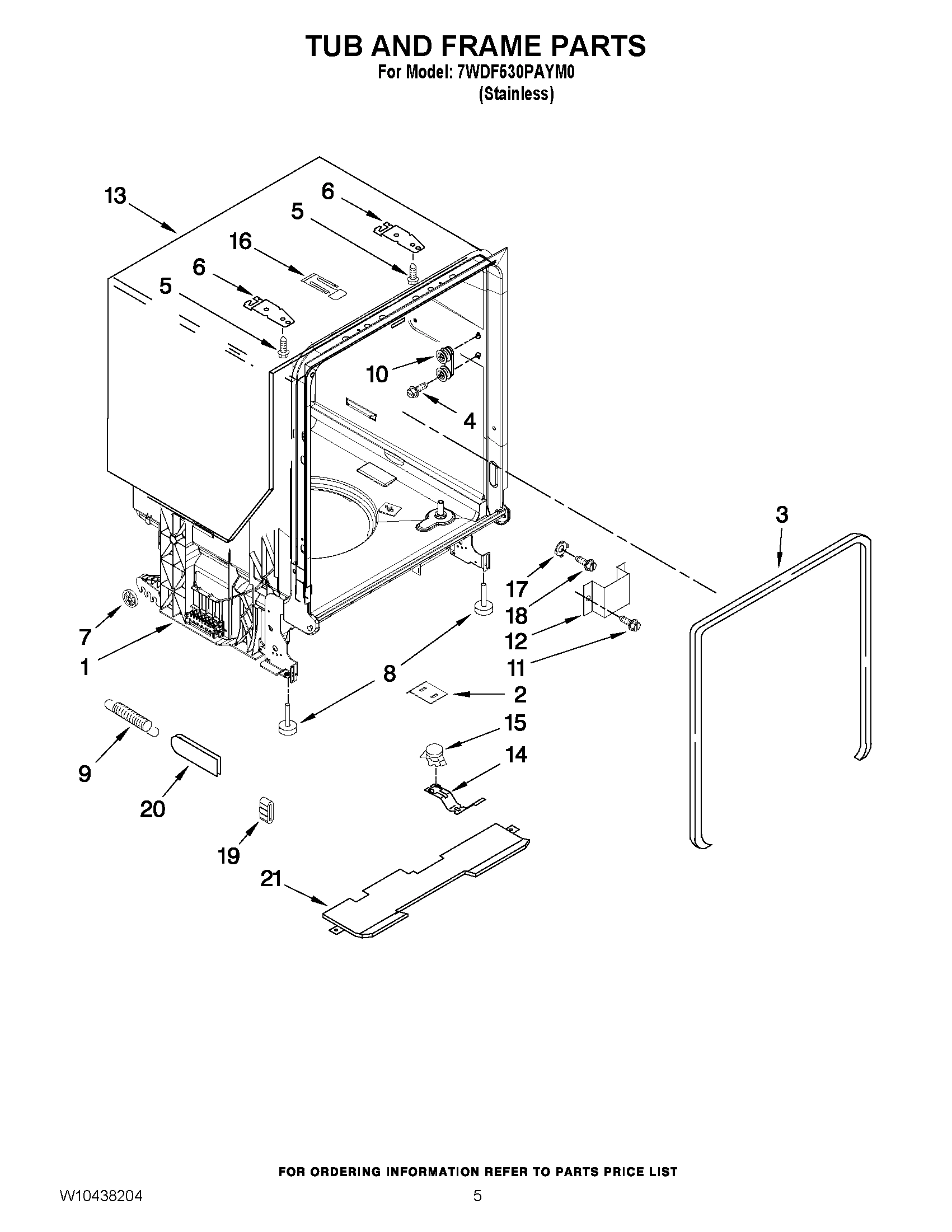 05 - TUB AND FRAME PARTS