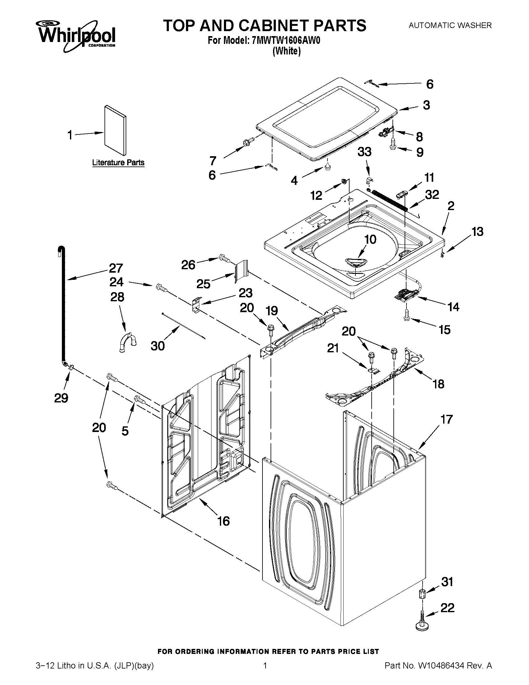 01 - TOP AND CABINET PARTS