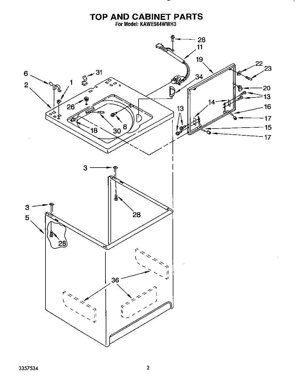02 - TOP AND CABINET, LIT/OPTIONAL