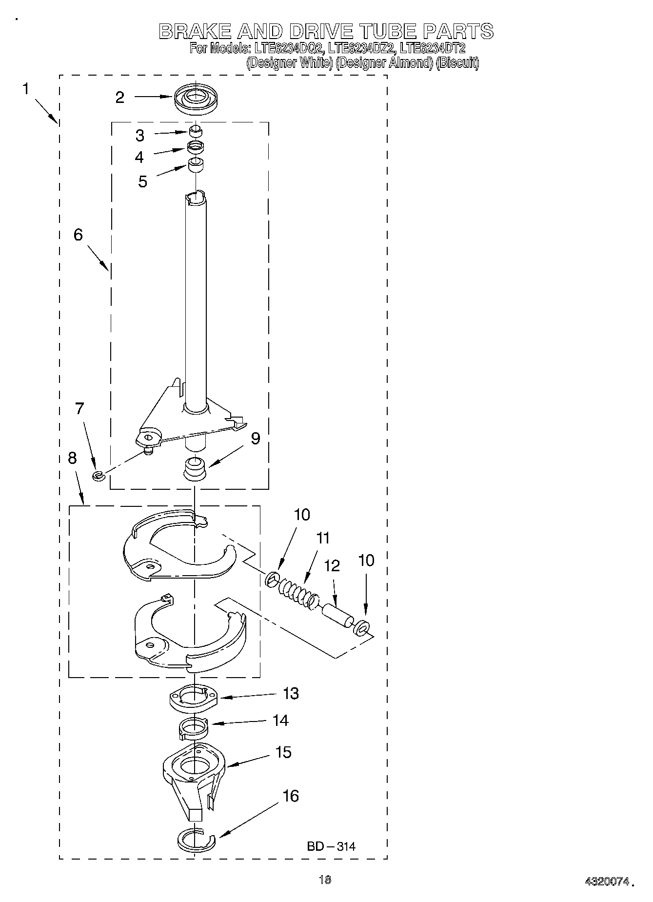 12 - BRAKE AND DRIVE TUBE