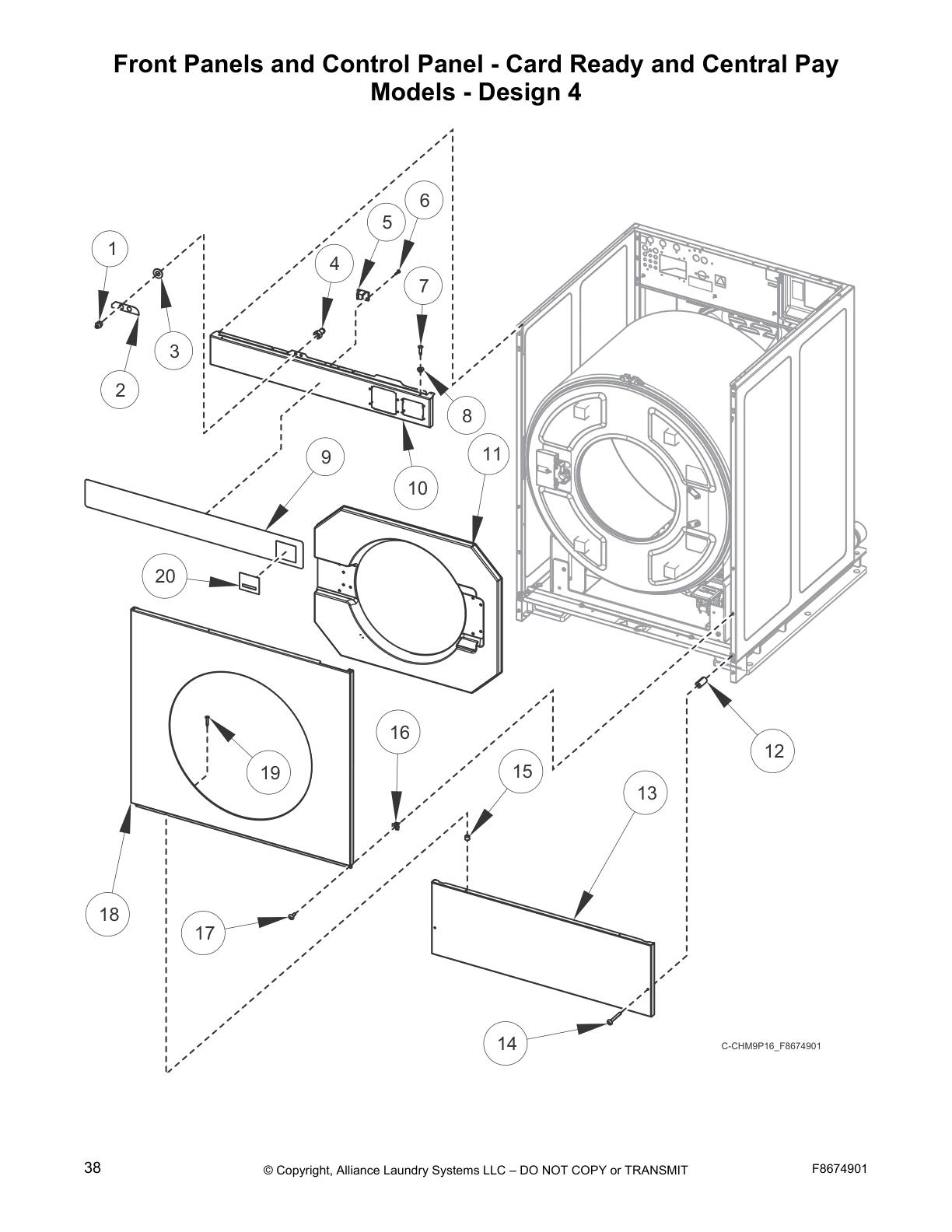 Front Panels and Control Panel - Card Ready and Central Pay
Models - Design 4