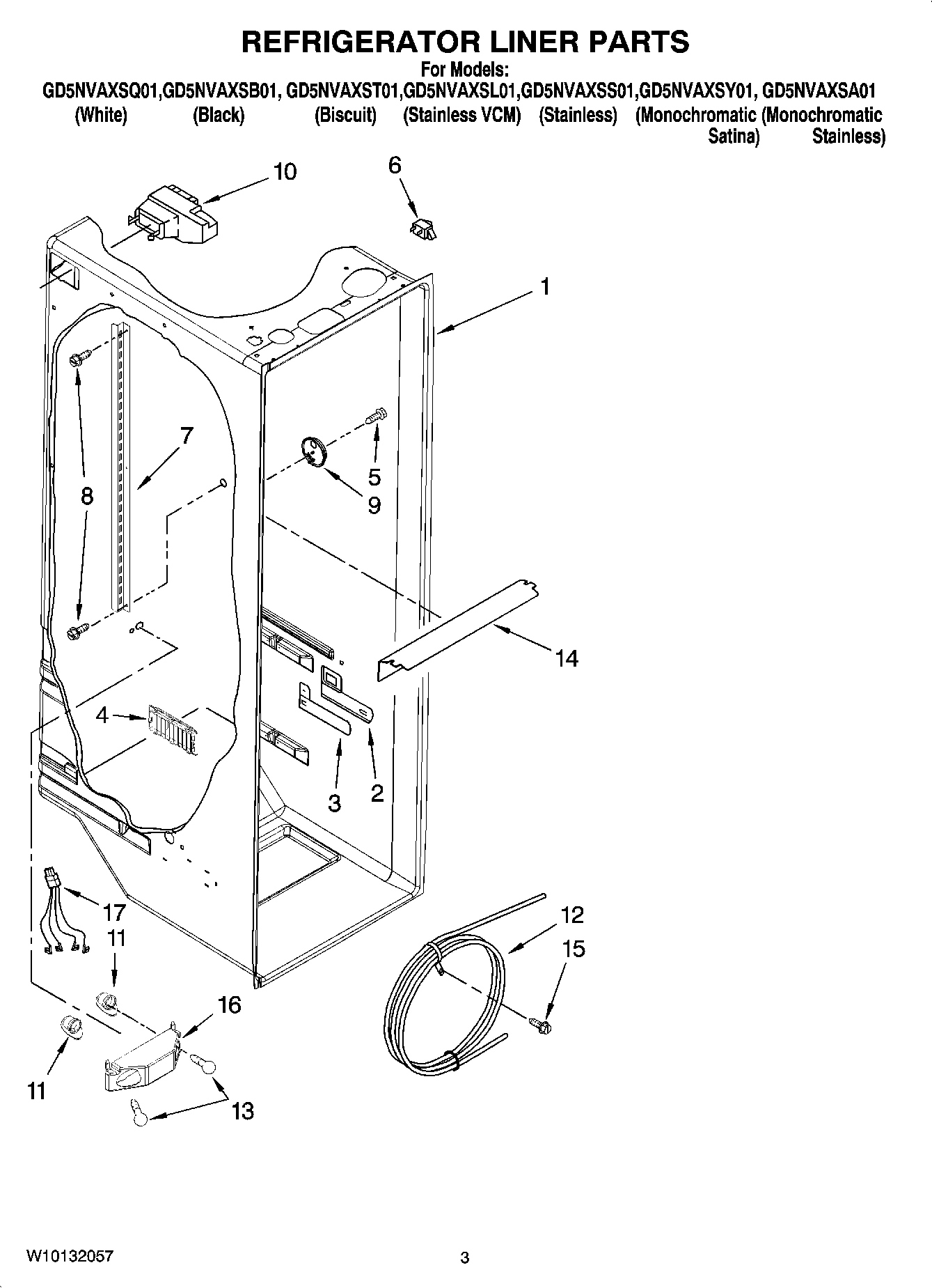 02 - REFRIGERATOR LINER PARTS