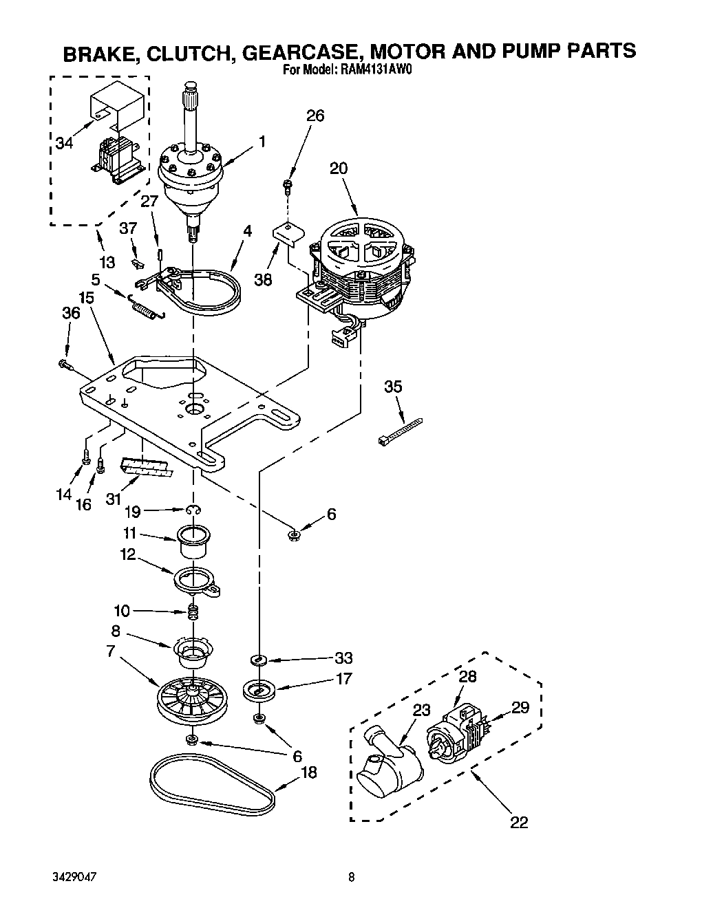 06 - BRAKE, CLUTCH, GEARCASE, MOTOR AND PUMP