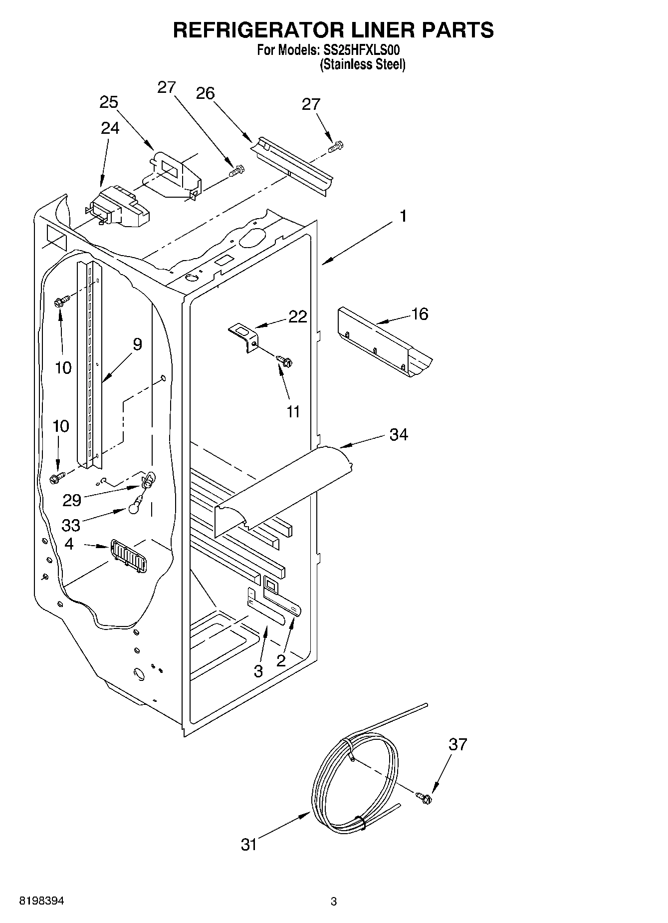 02 - REFRIGERATOR LINER PARTS