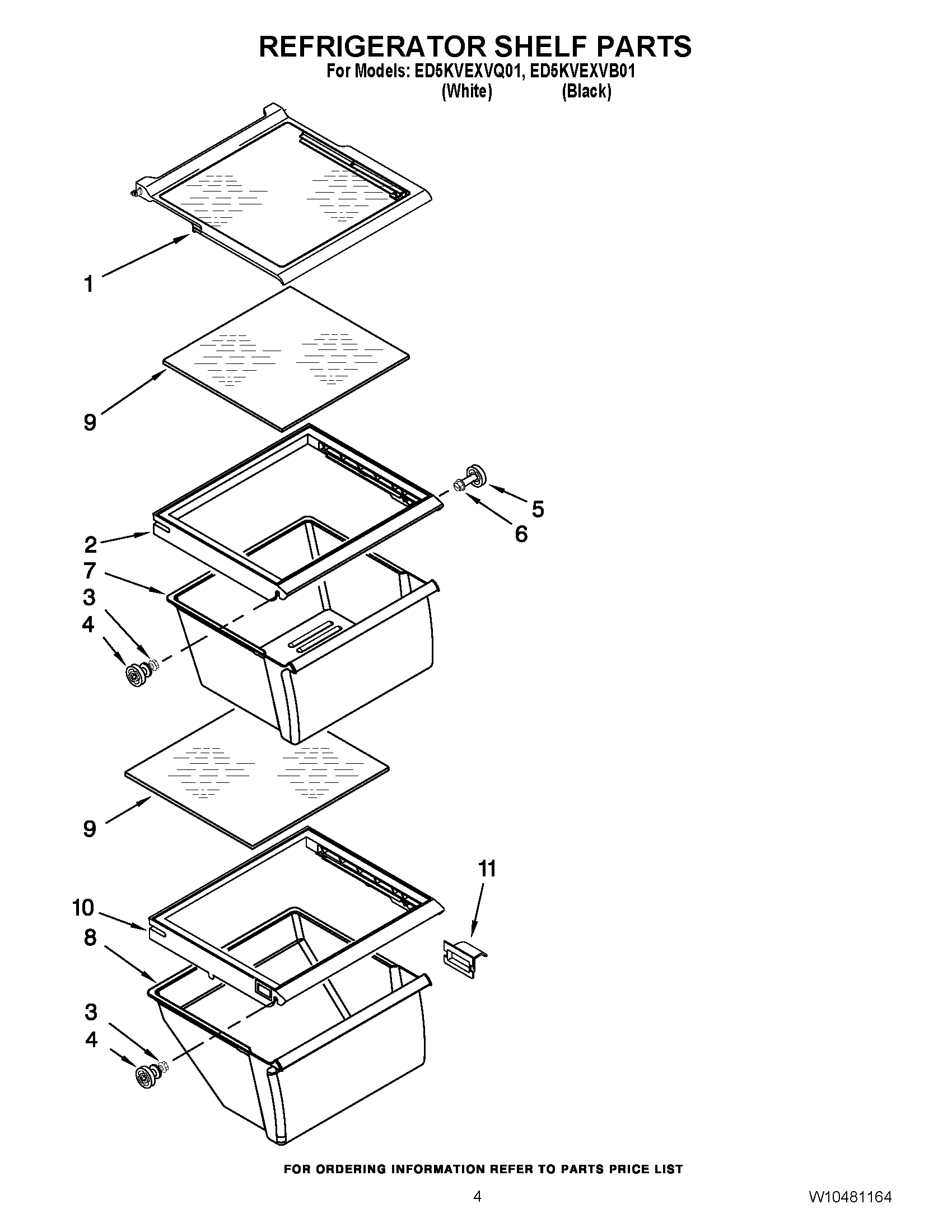03 - REFRIGERATOR SHELF PARTS