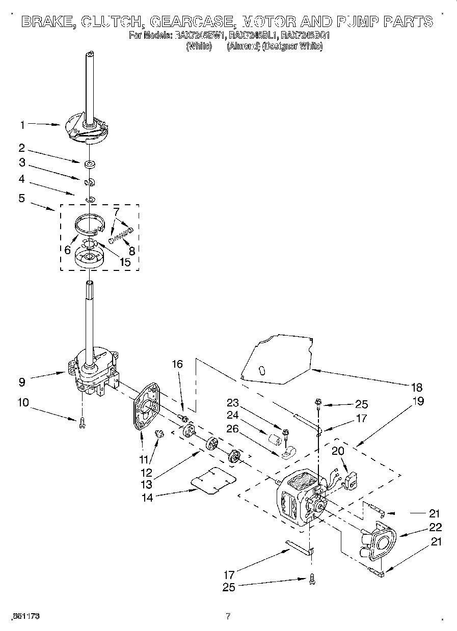 04 - BRAKE, CLUTCH, GEARCASE, MOTOR AND PUMP