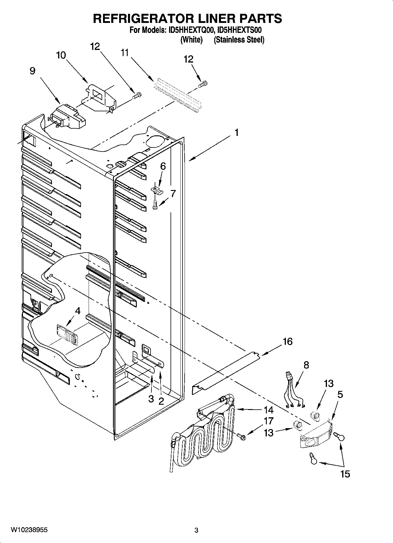 02 - REFRIGERATOR LINER PARTS