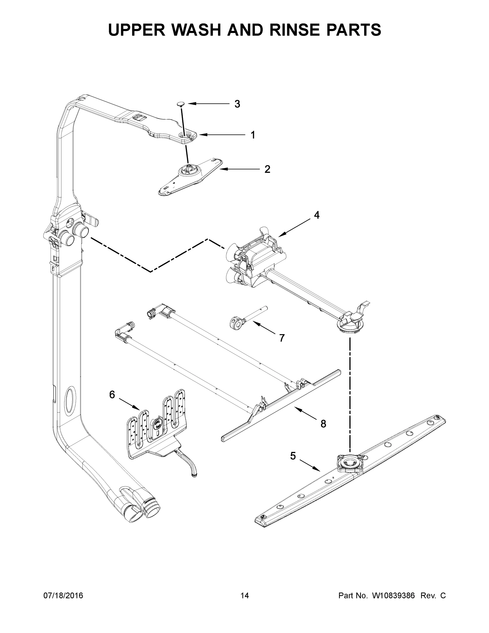 08 - UPPER WASH AND RINSE PARTS