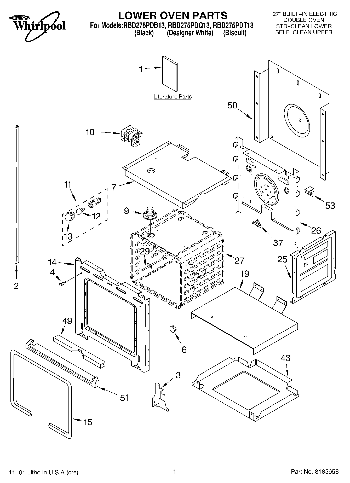 01 - LOWER OVEN, LITERATURE
