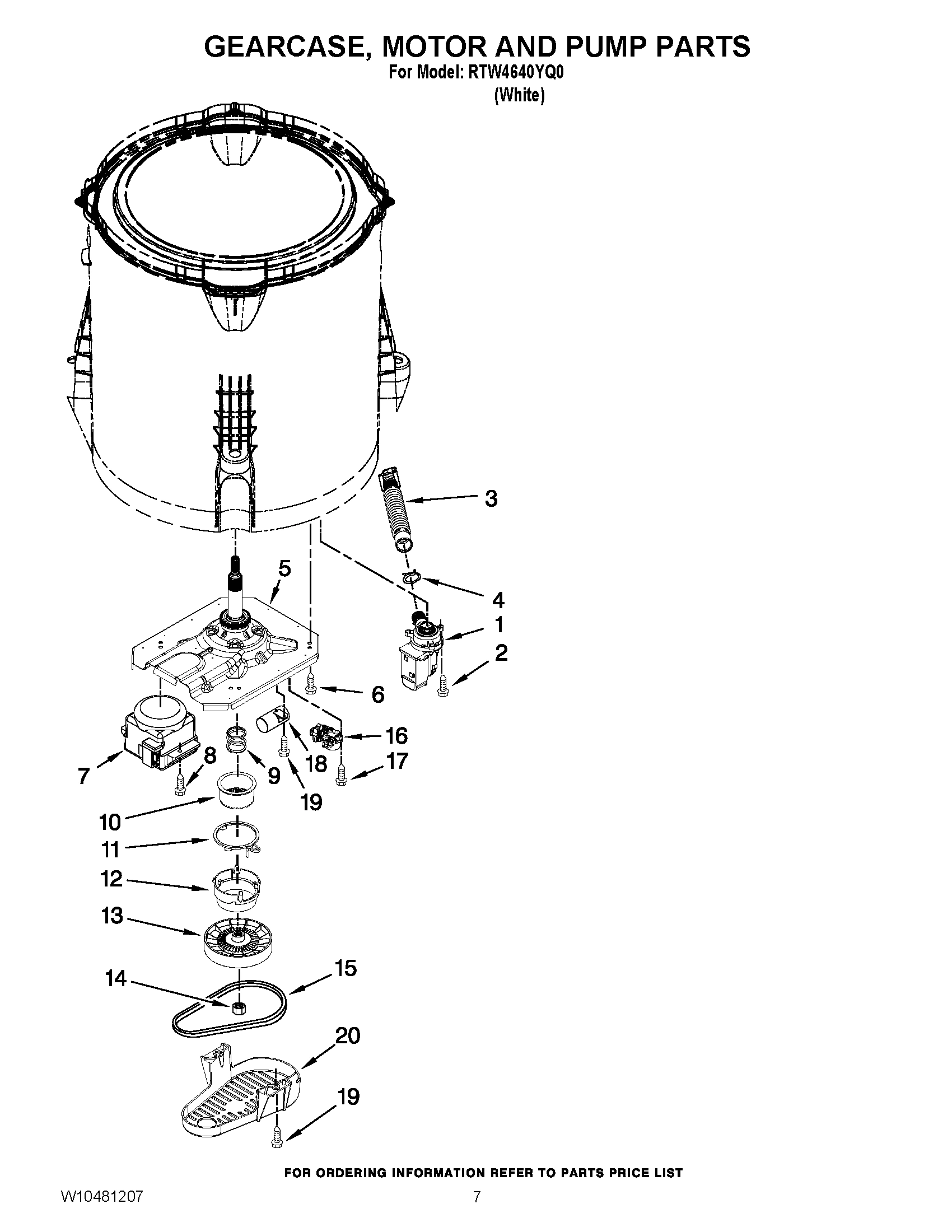 04 - GEARCASE, MOTOR AND PUMP PARTS