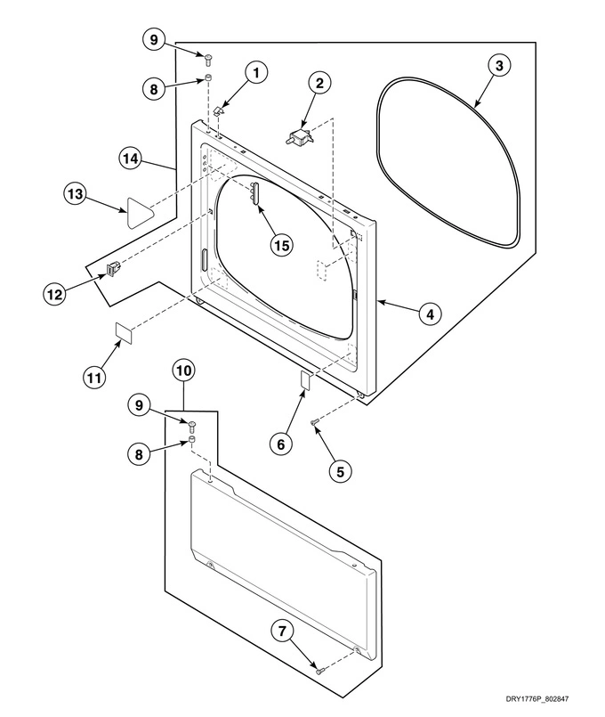 Dryer Access Panel, Front Panel And Seal