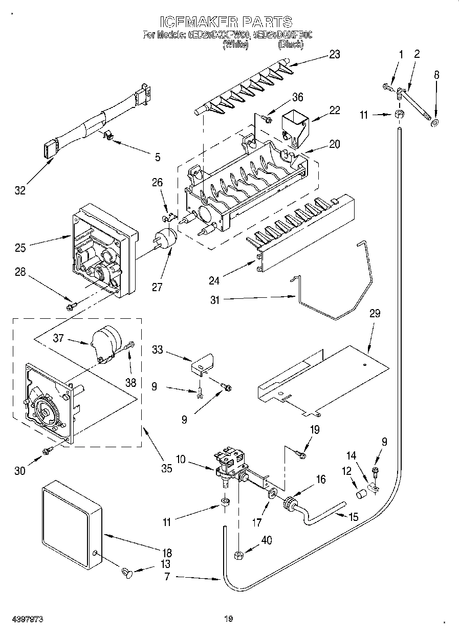 12 - ICE MAKER, LIT/OPTIONAL