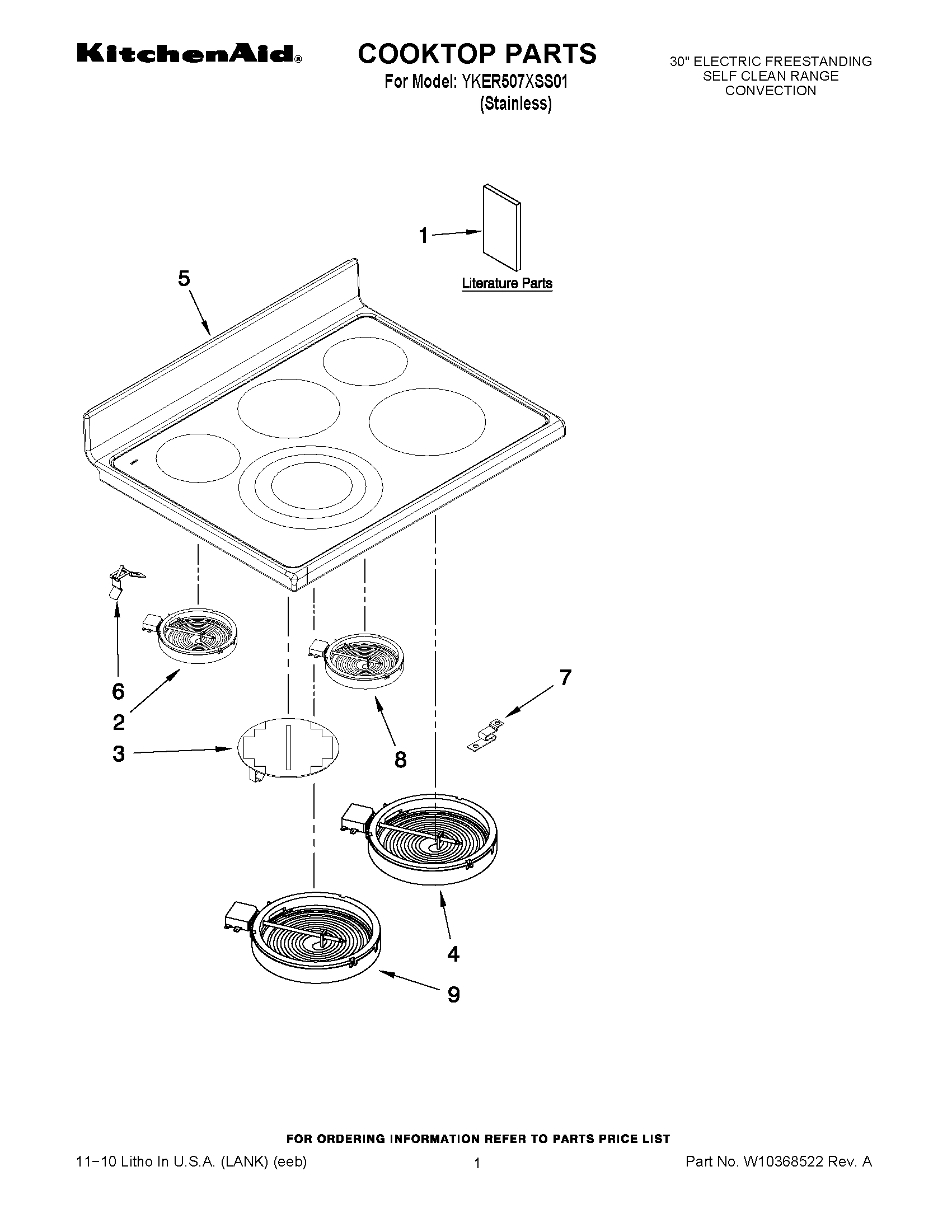 01 - COOKTOP PARTS