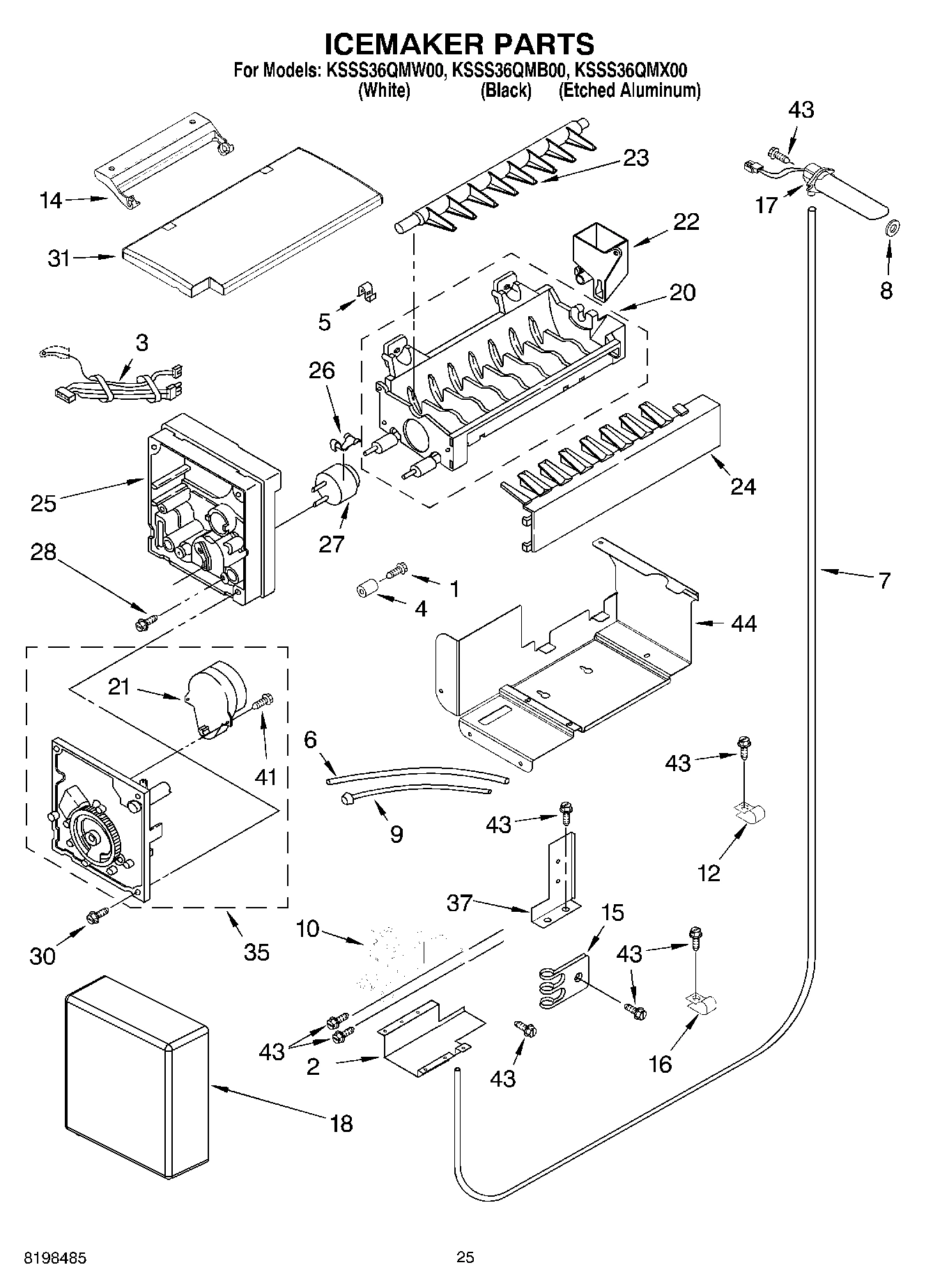 15 - ICEMAKER PARTS