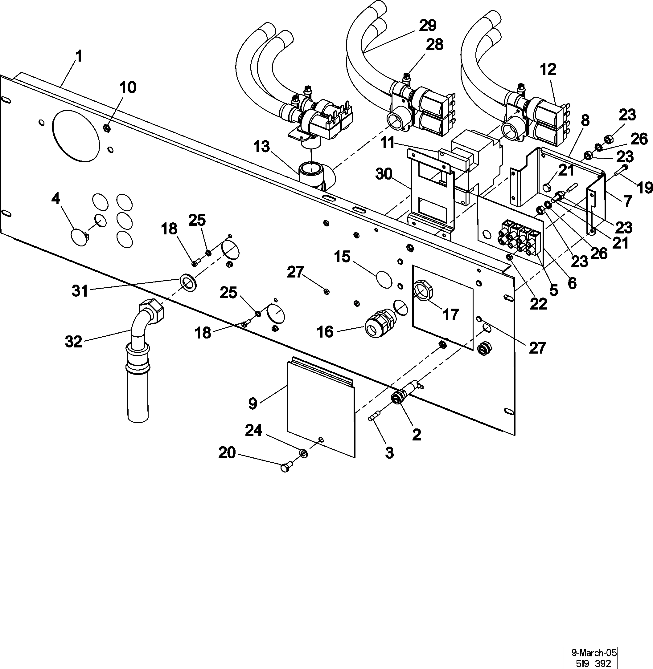 11 - WATER VALVE & REAR PANEL