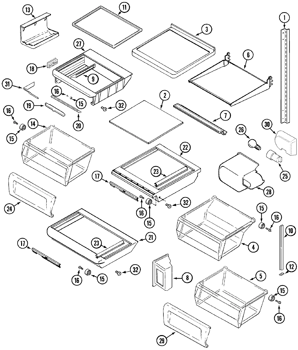 16 - SHELVES & ACCESSORIES