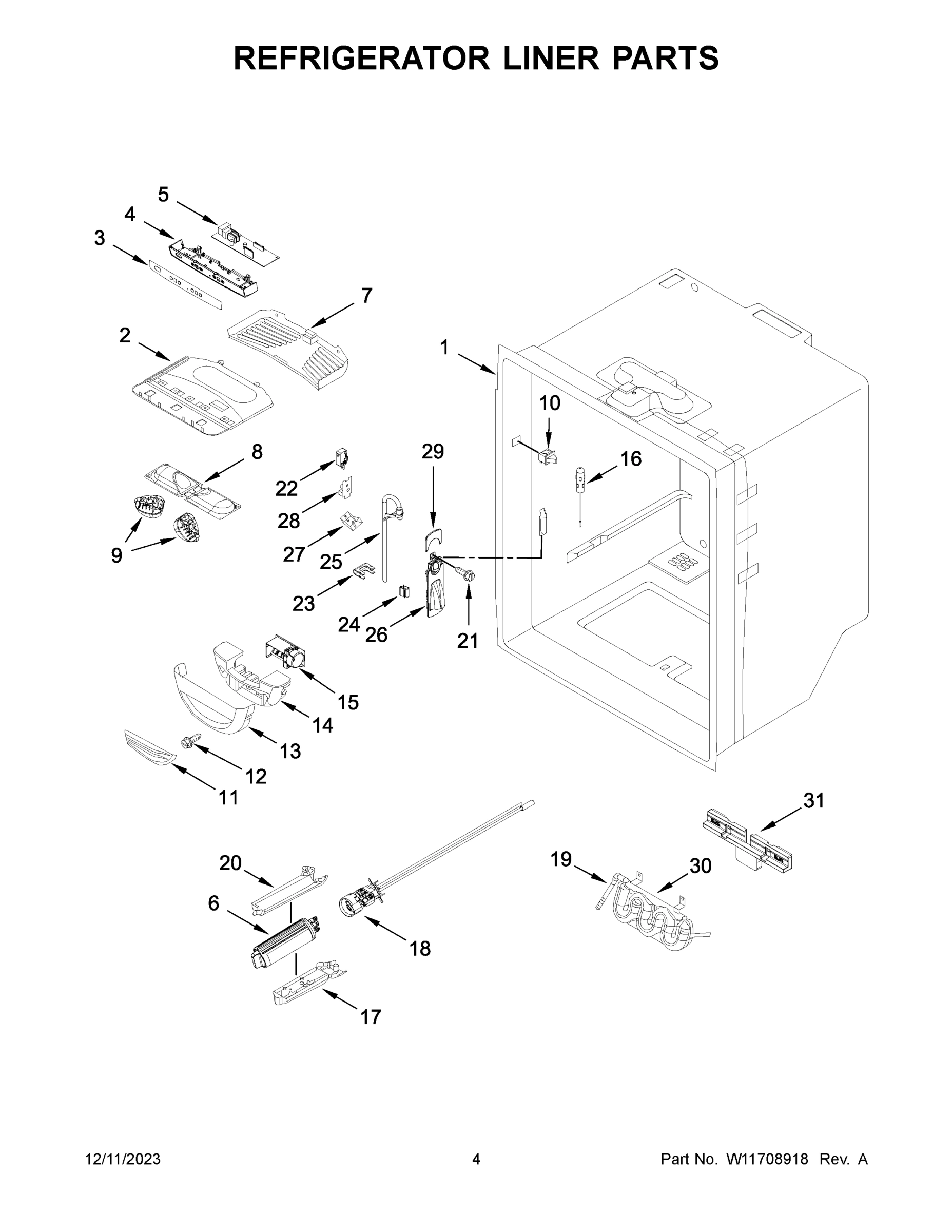 03 - REFRIGERATOR LINER PARTS