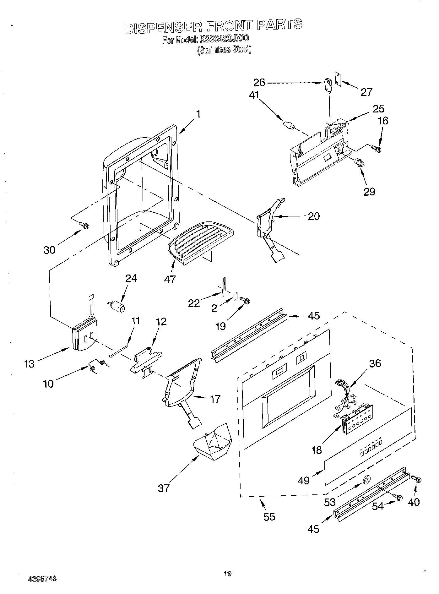 13 - DISPENSER FRONT