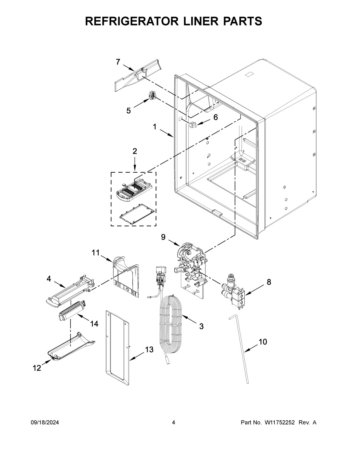 03 - REFRIGERATOR LINER PARTS
