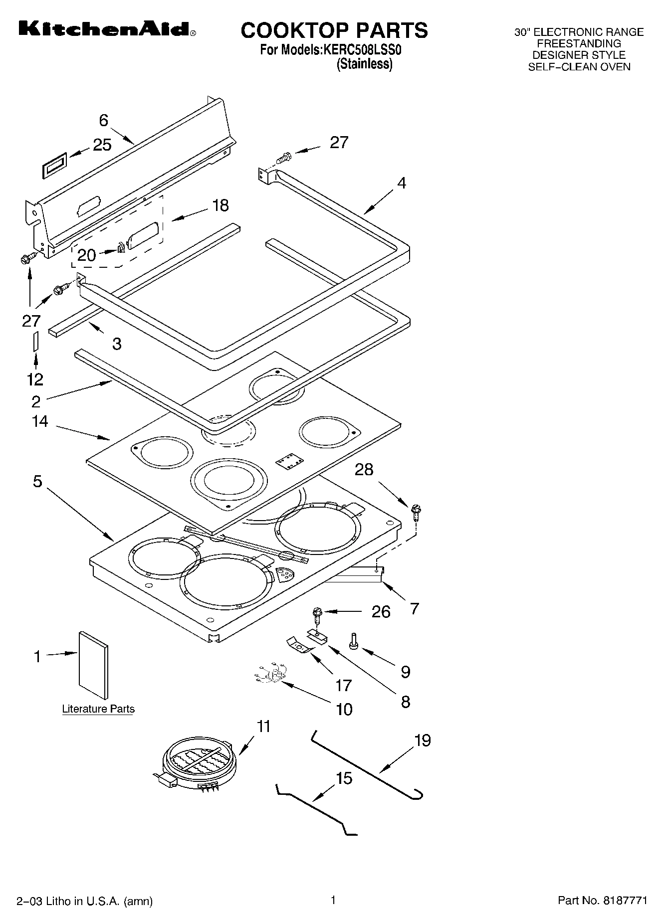 01 - COOKTOP PARTS
