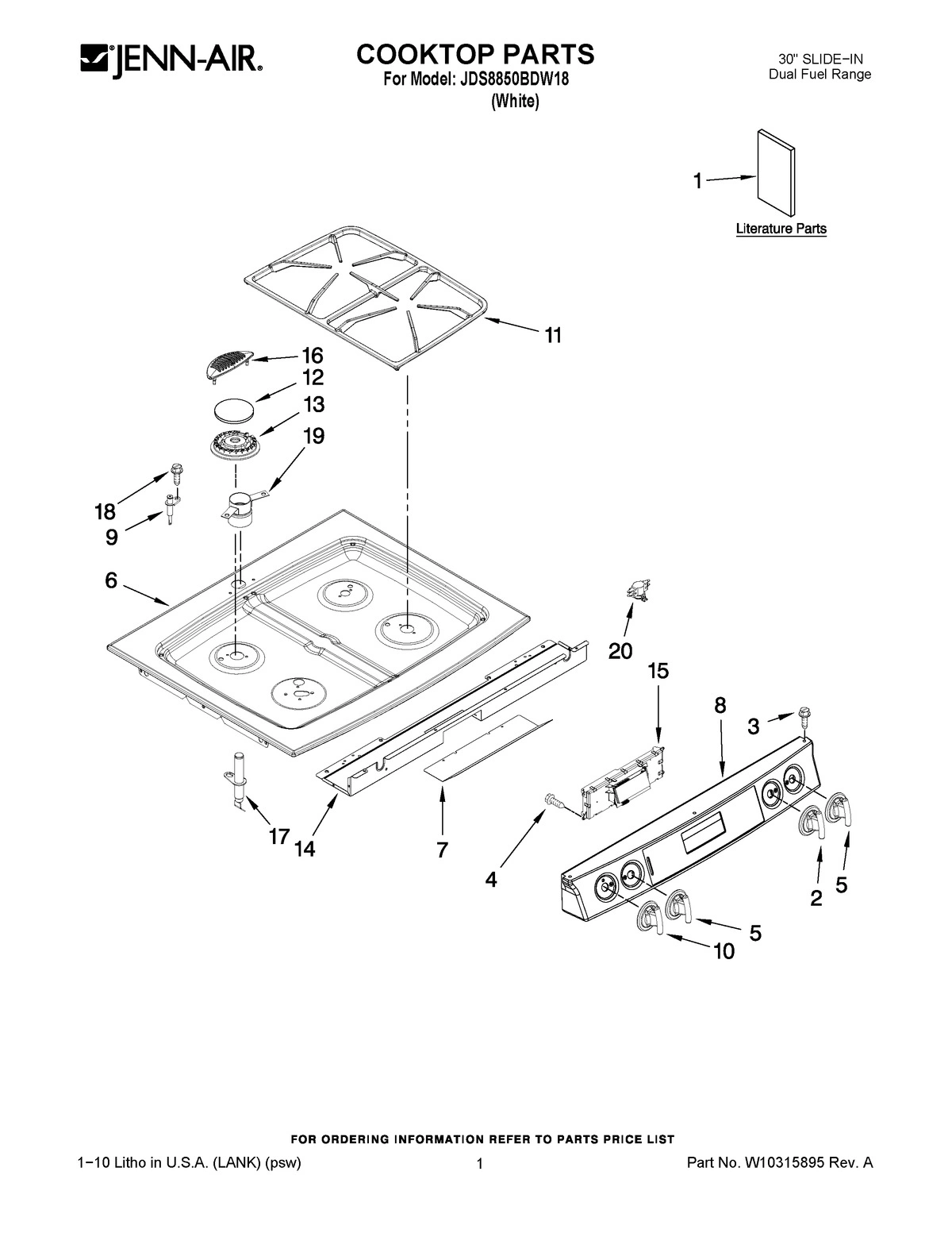 01 - COOKTOP PARTS