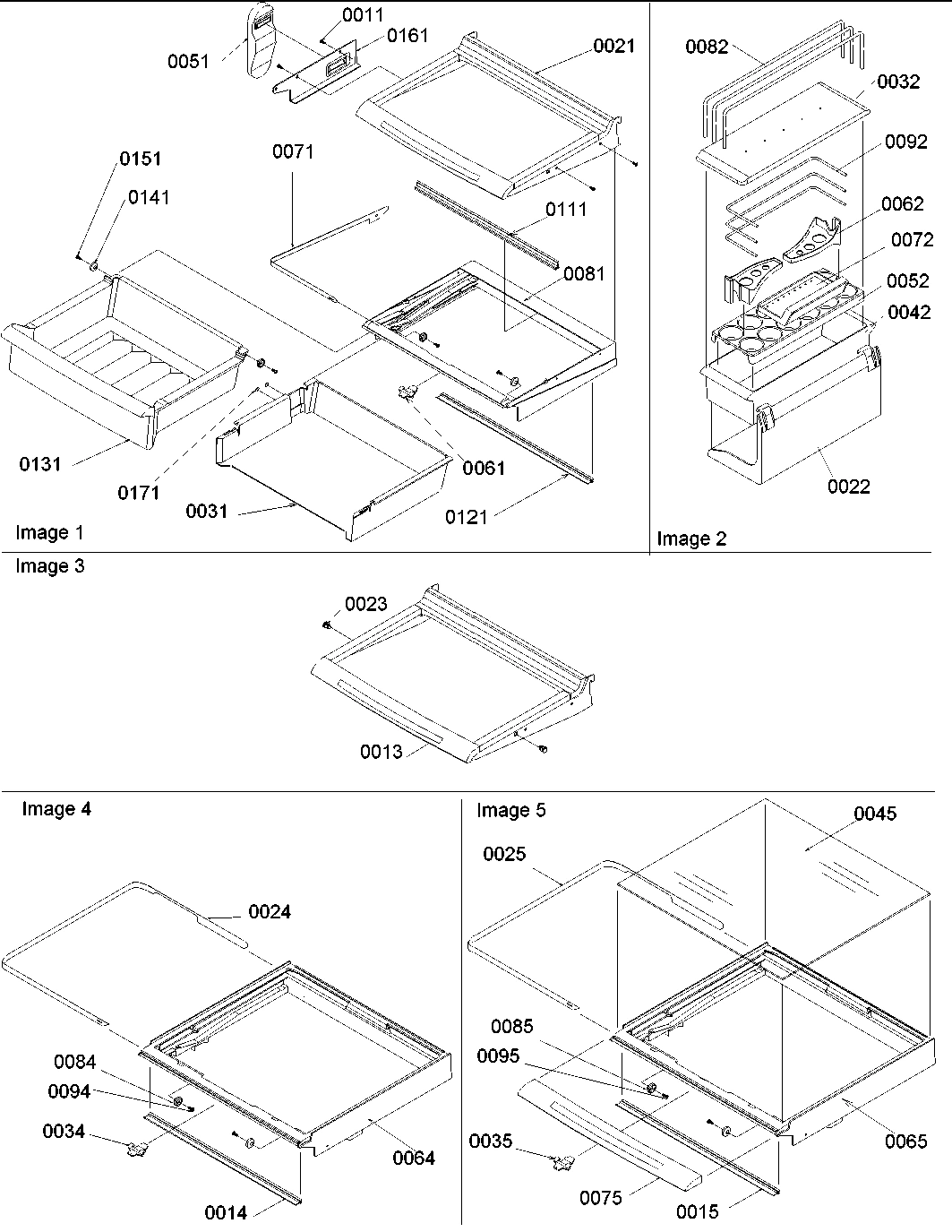 03 - DELI, SHELVES, CRISPER ASSY