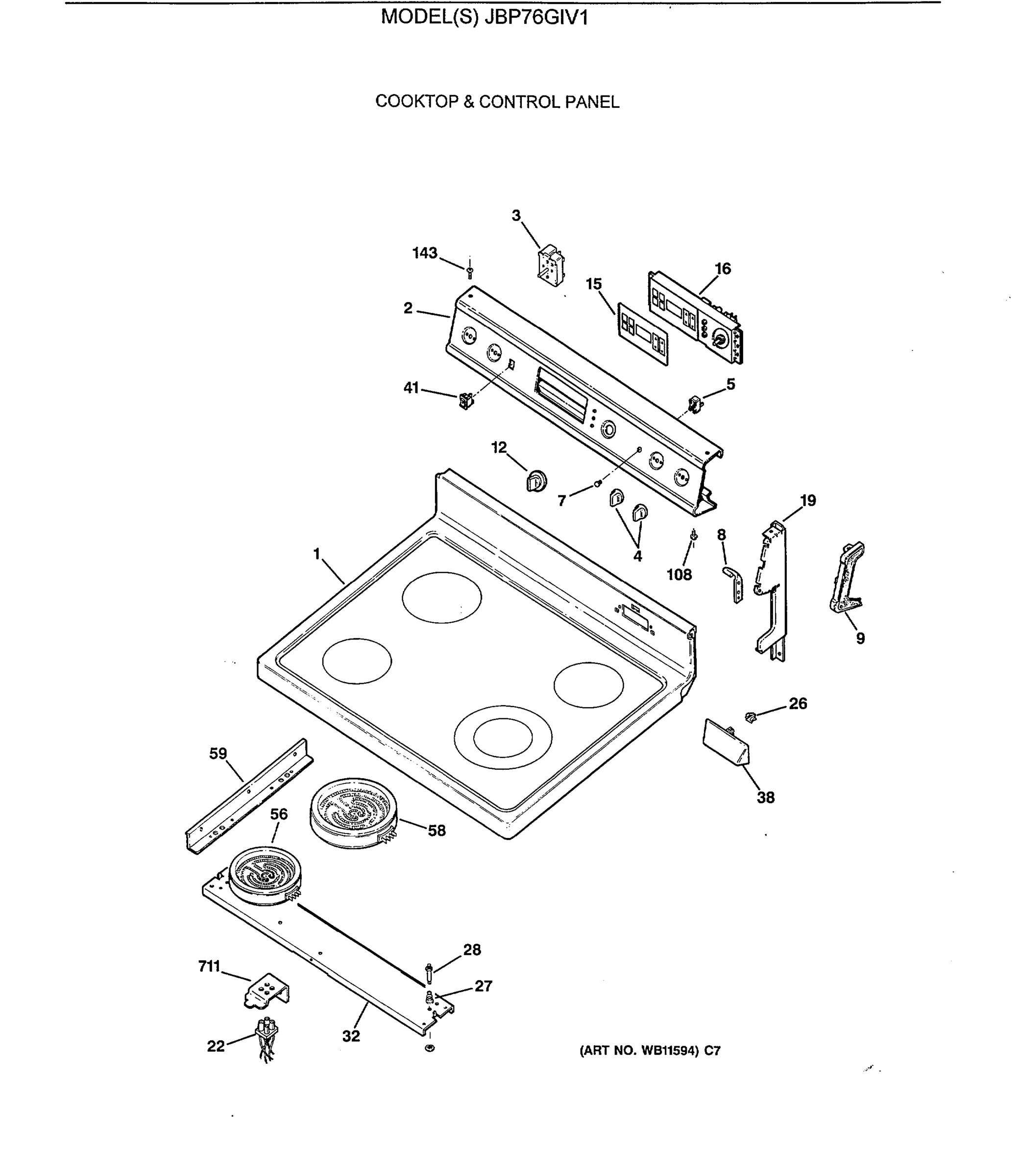 COOKTOP & CONTROL PANEL