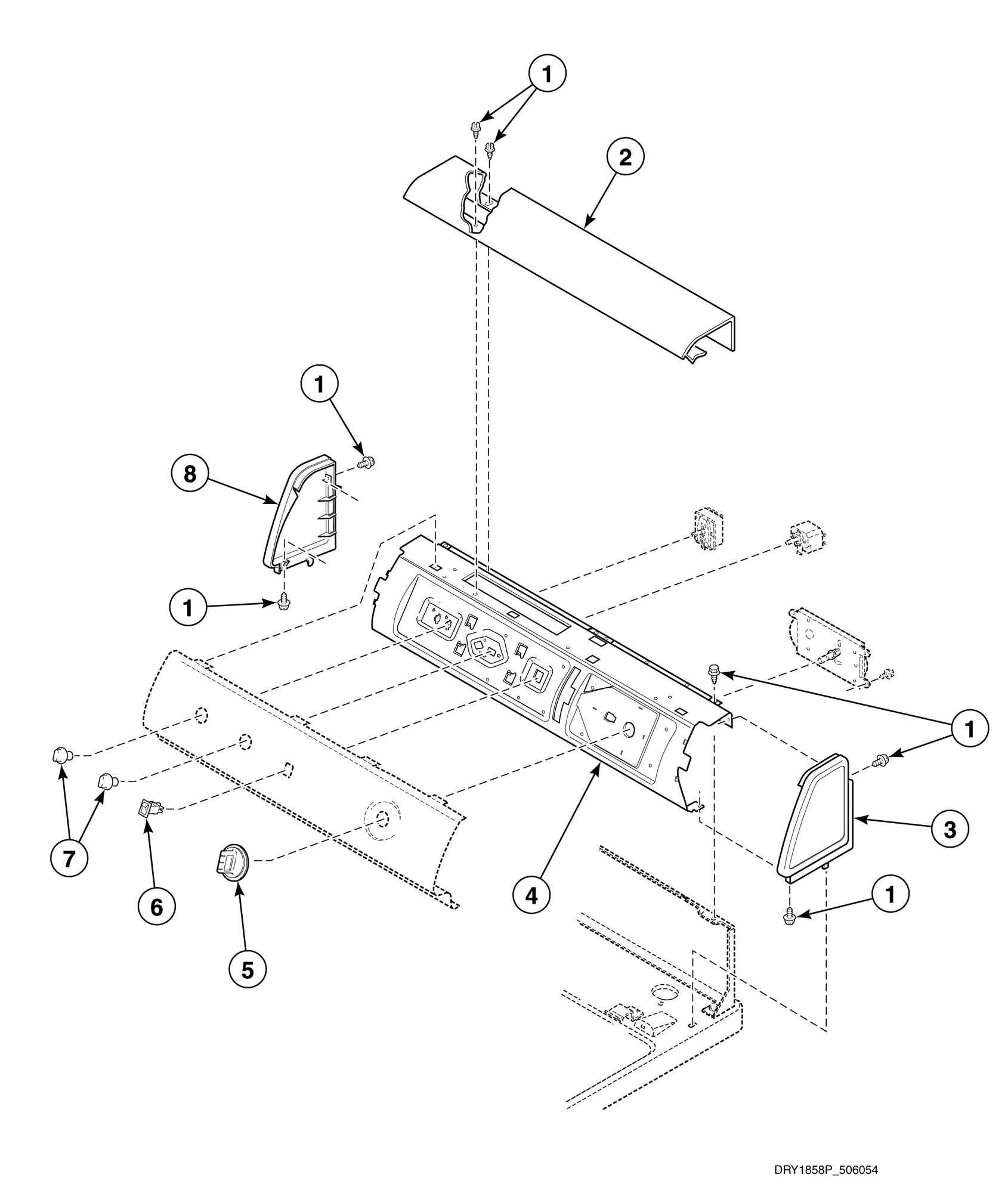 Control Panel and Knobs - Rear Control Models
