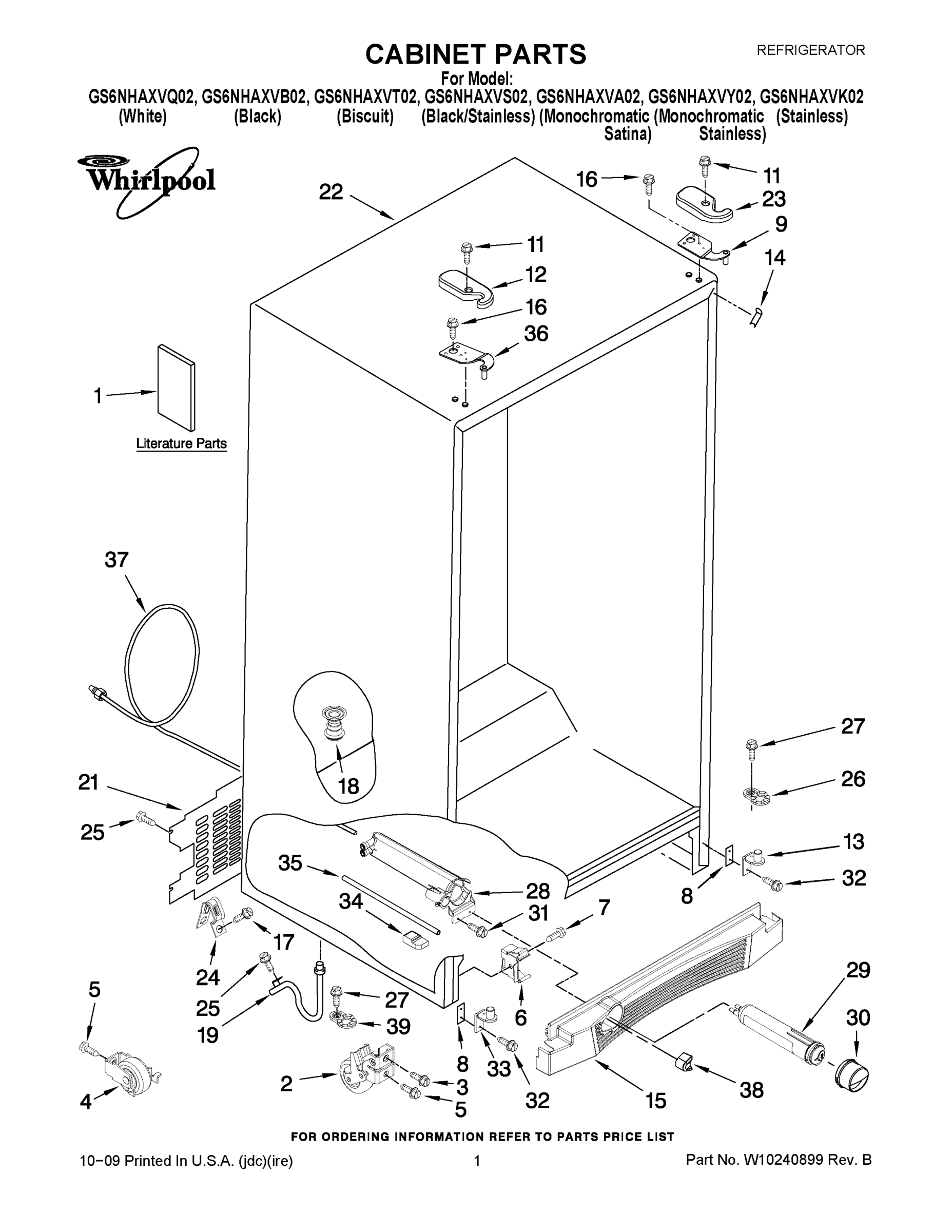 01 - CABINET PARTS