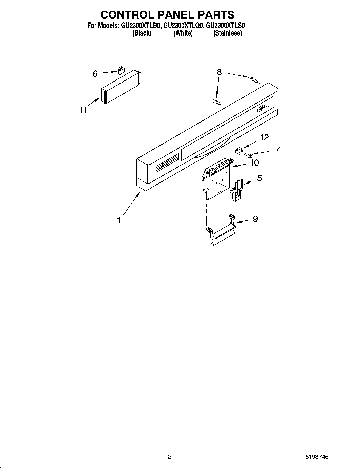 02 - CONTROL PANEL PARTS