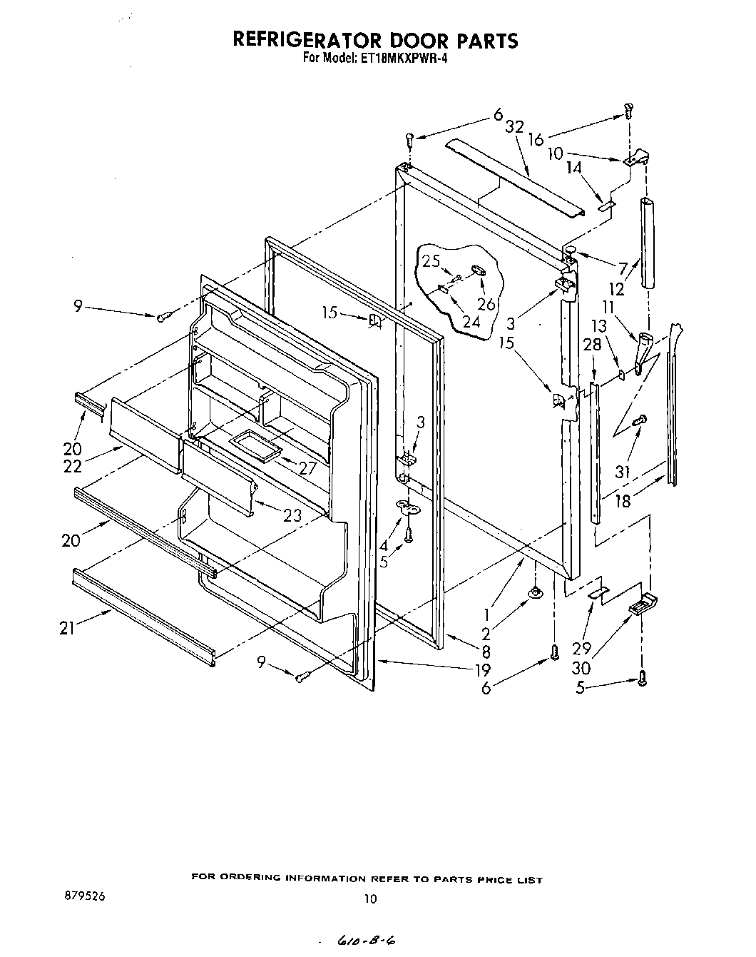 08 - REFRIGERATOR DOOR , NOT ILLUSTRATED
